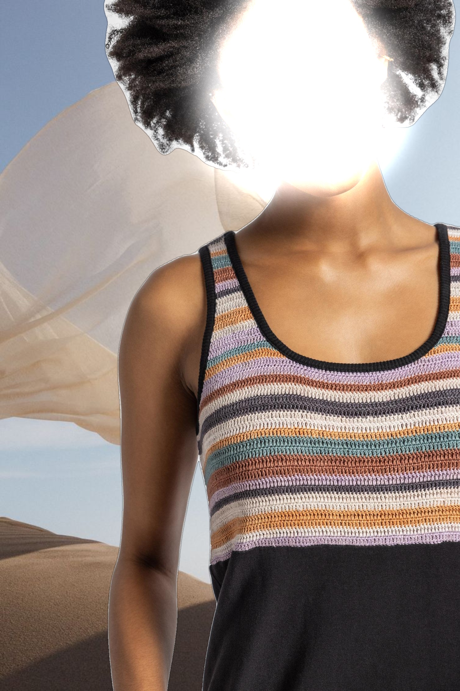 Crochet Insert Maxi Dress