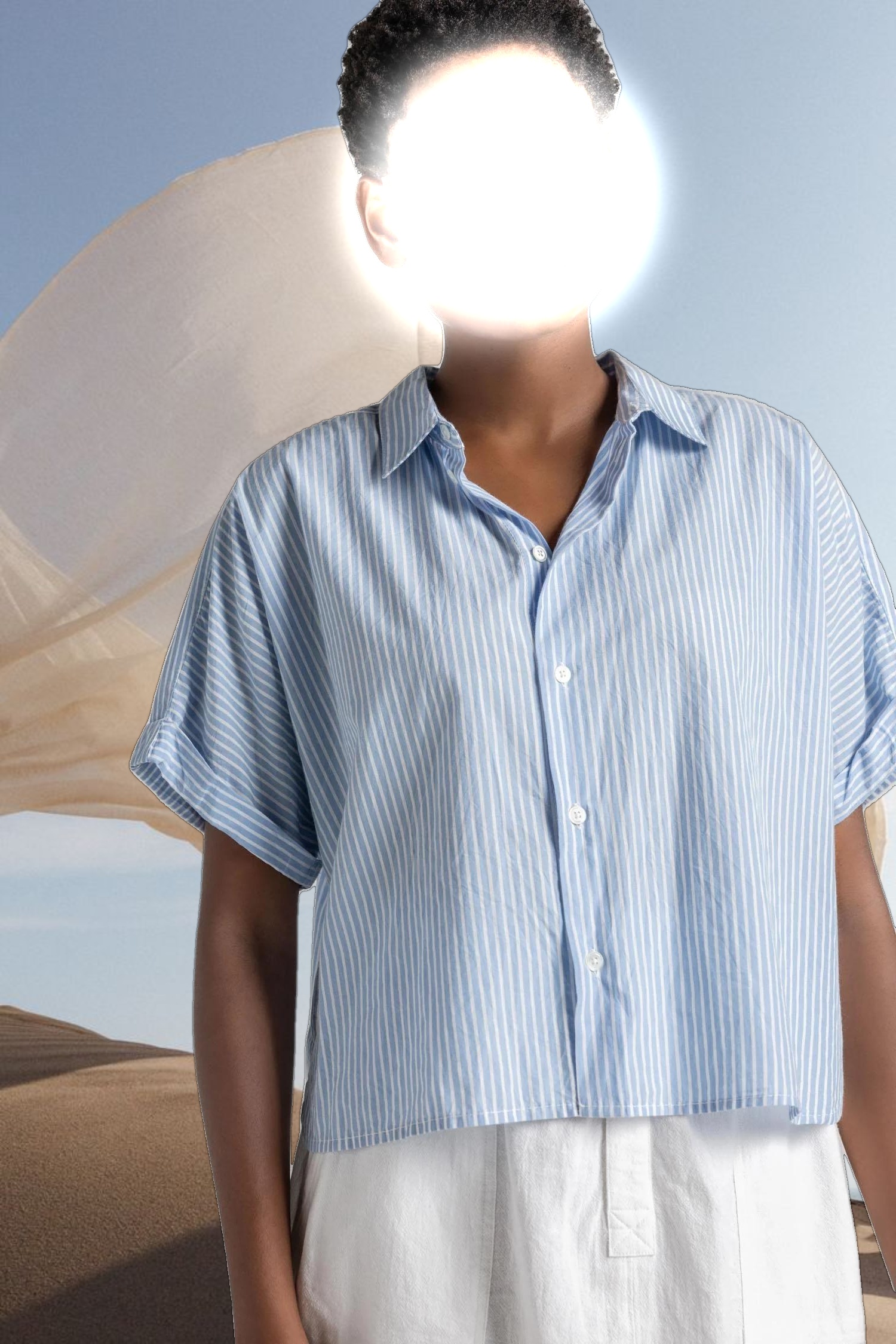 Striped Boxy Button Down