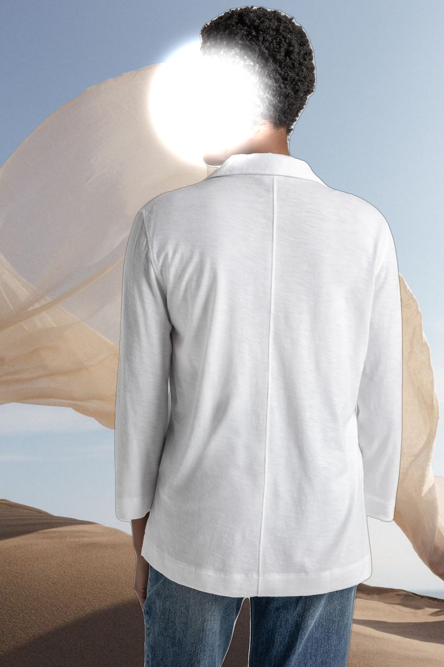 3/4 Sleeve Split Neck Tunic