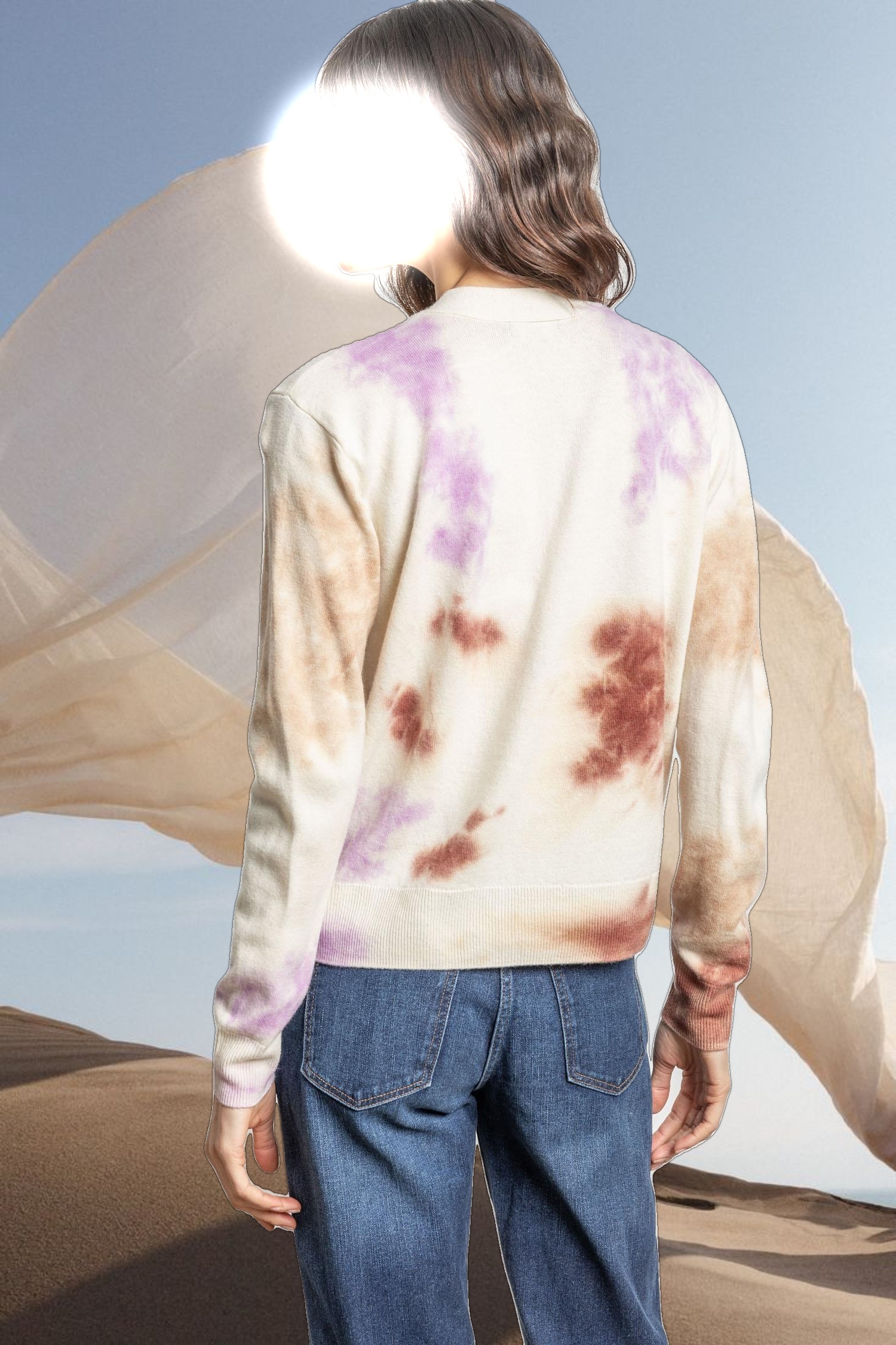 Tie Dyed Cardigan Sweater