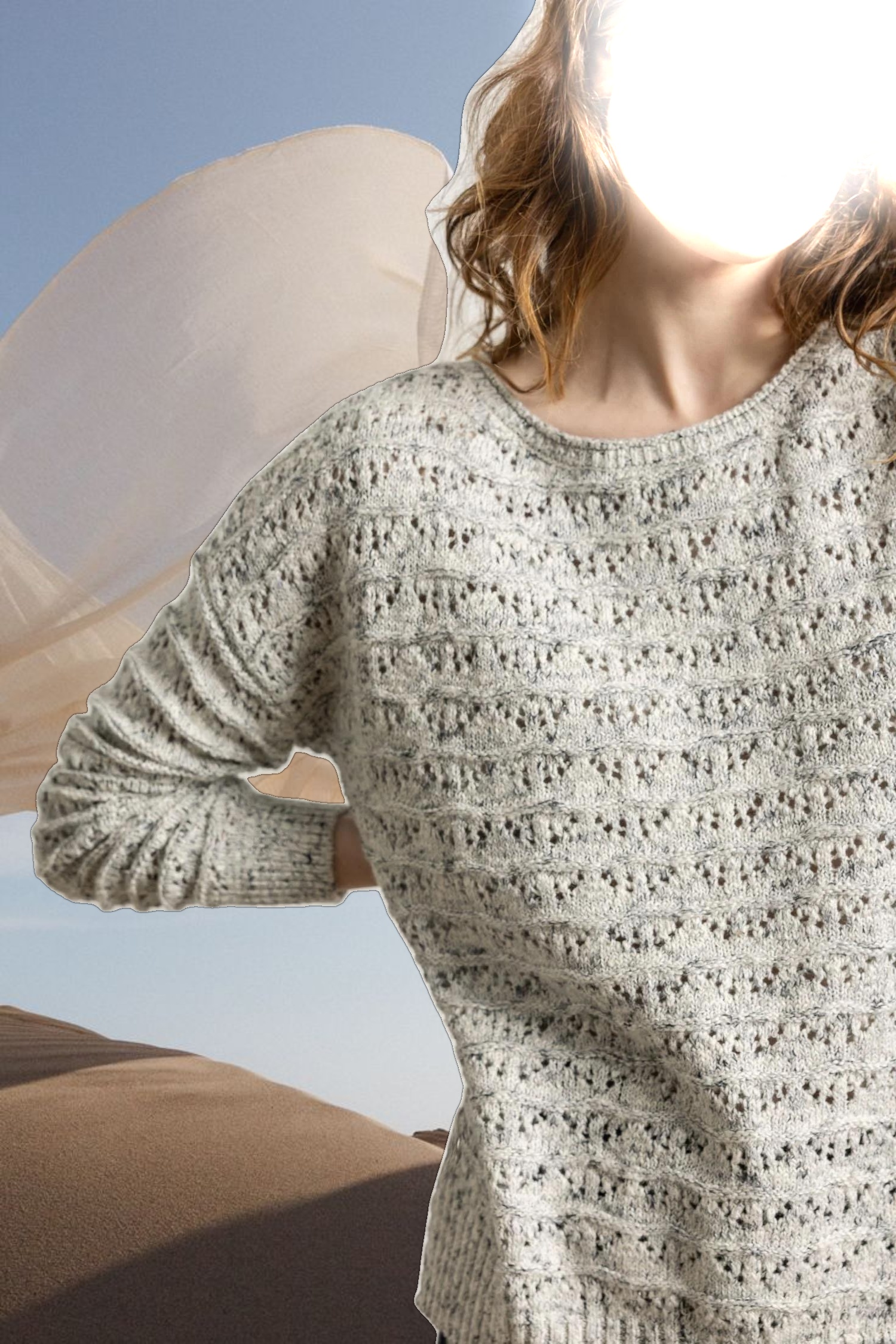 Pointelle Boatneck Sweater