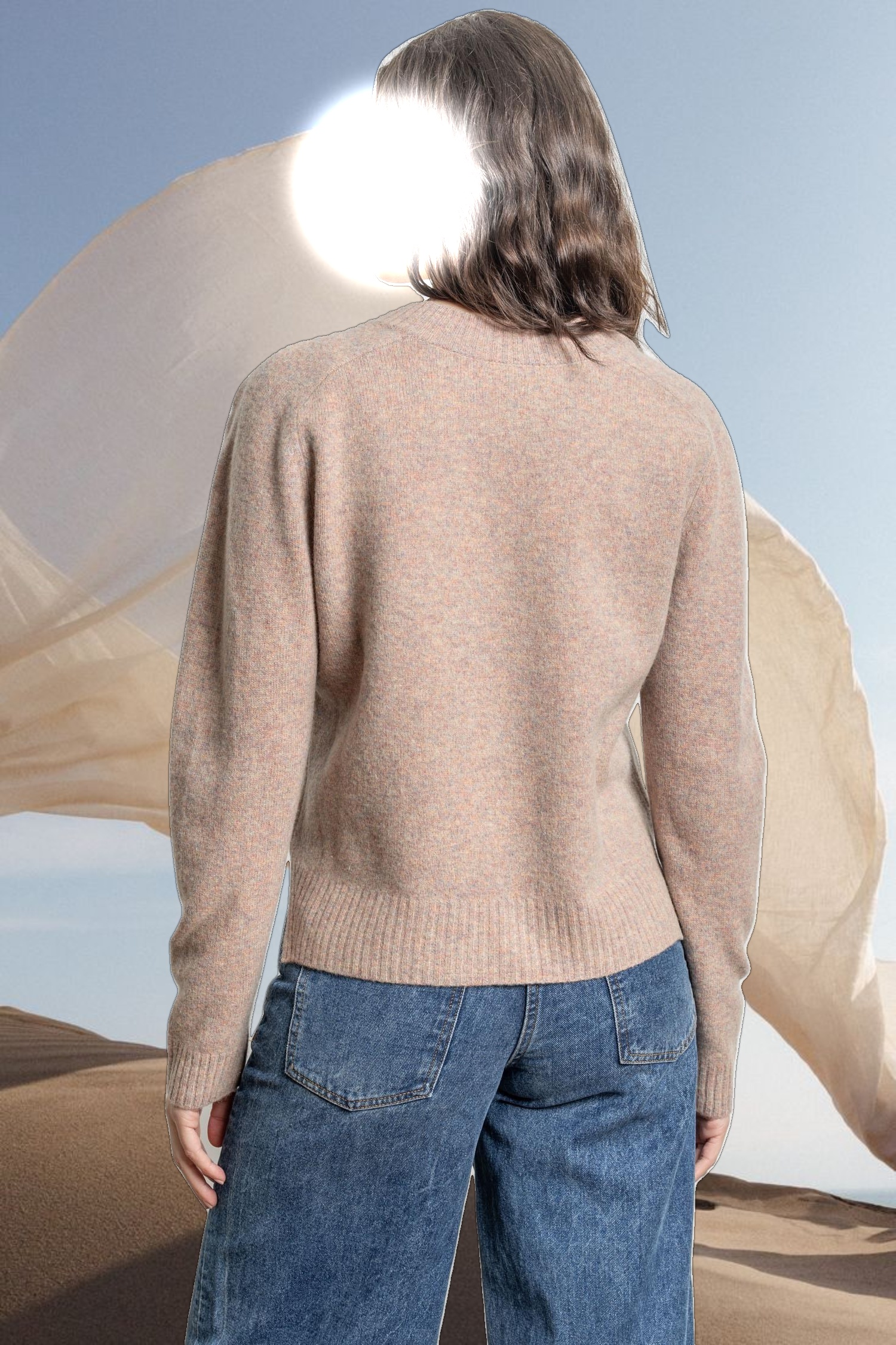 Felted Easy V-Neck Sweater