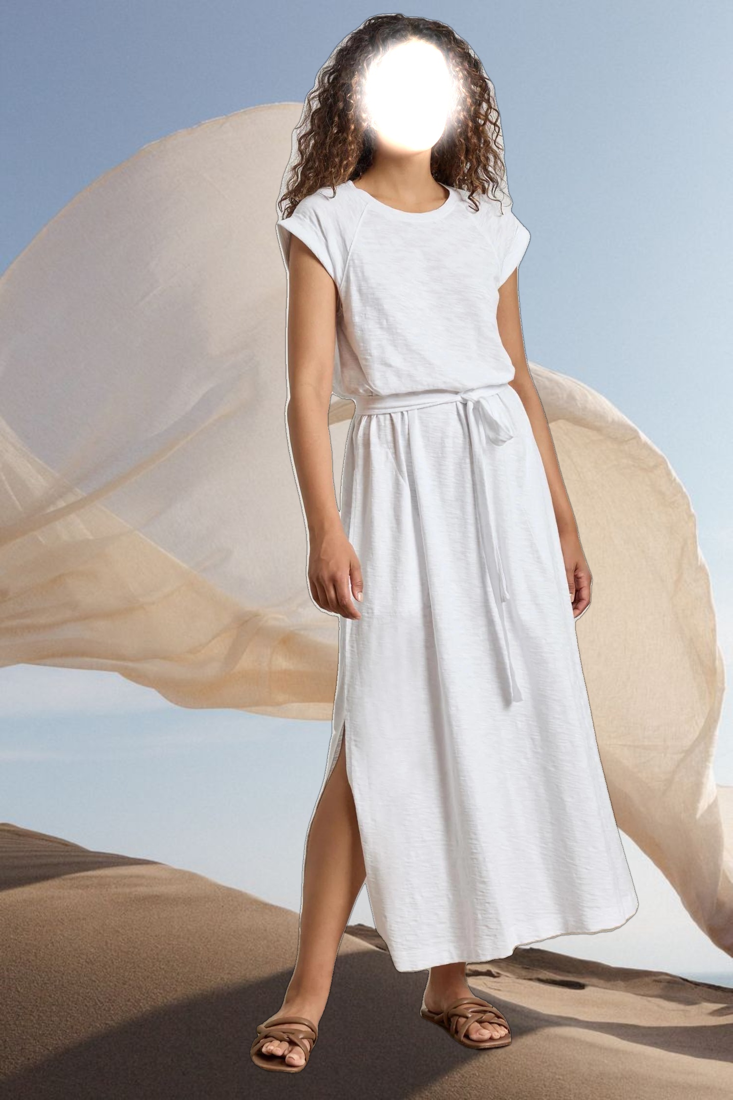 Saddle Sleeve Maxi Dress