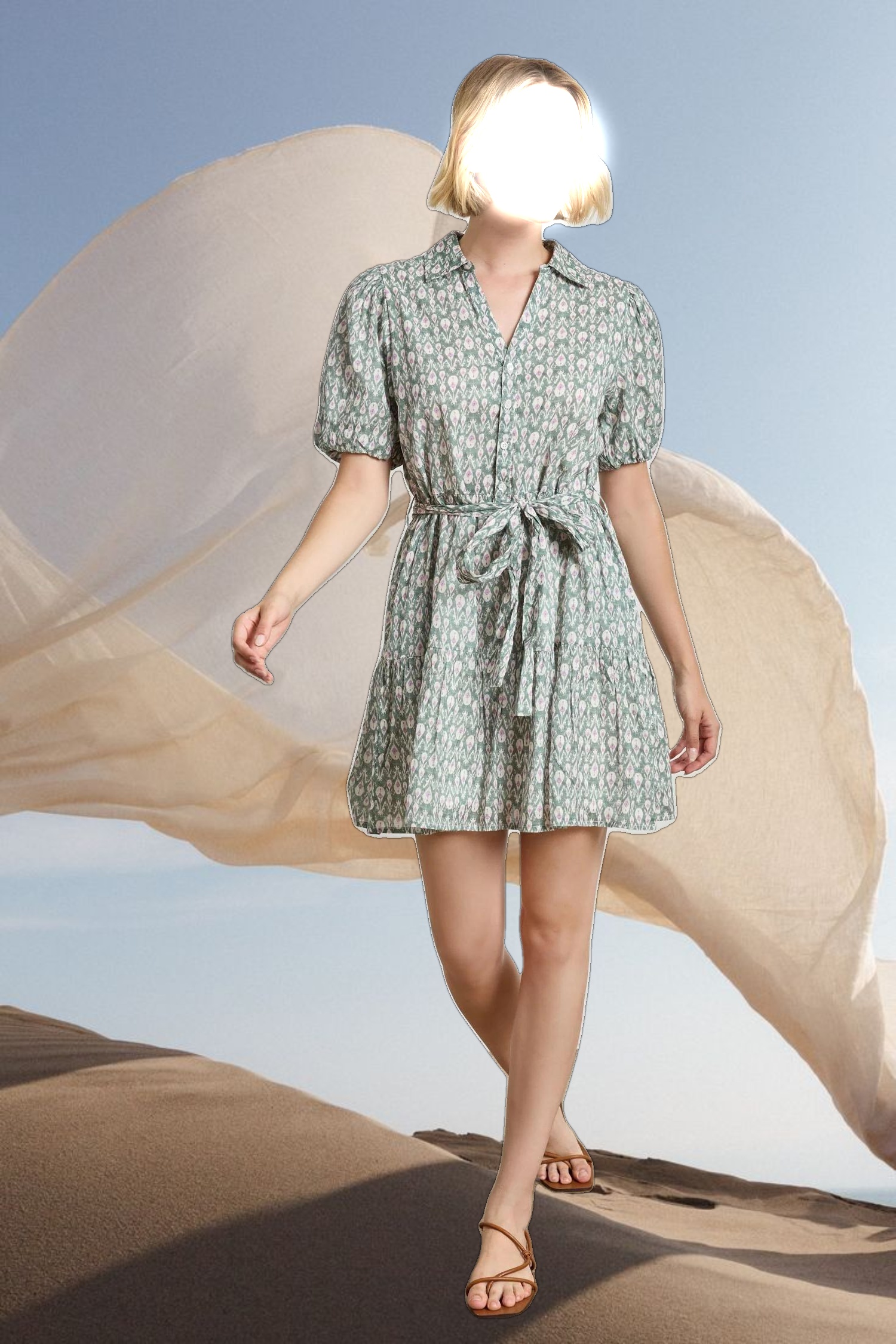 Short Sleeve Tiered Peplum Dress