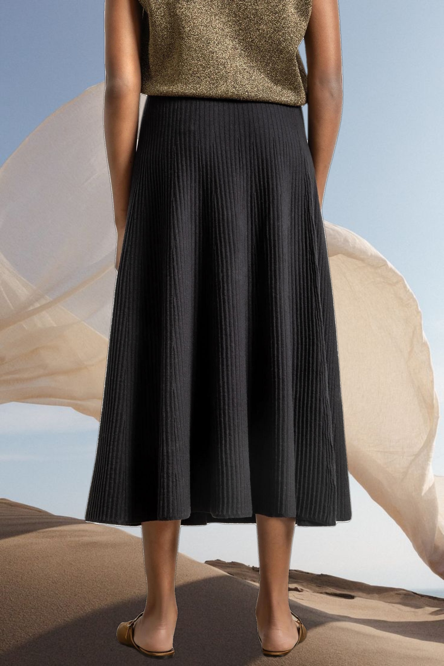 Flared Sweater Skirt