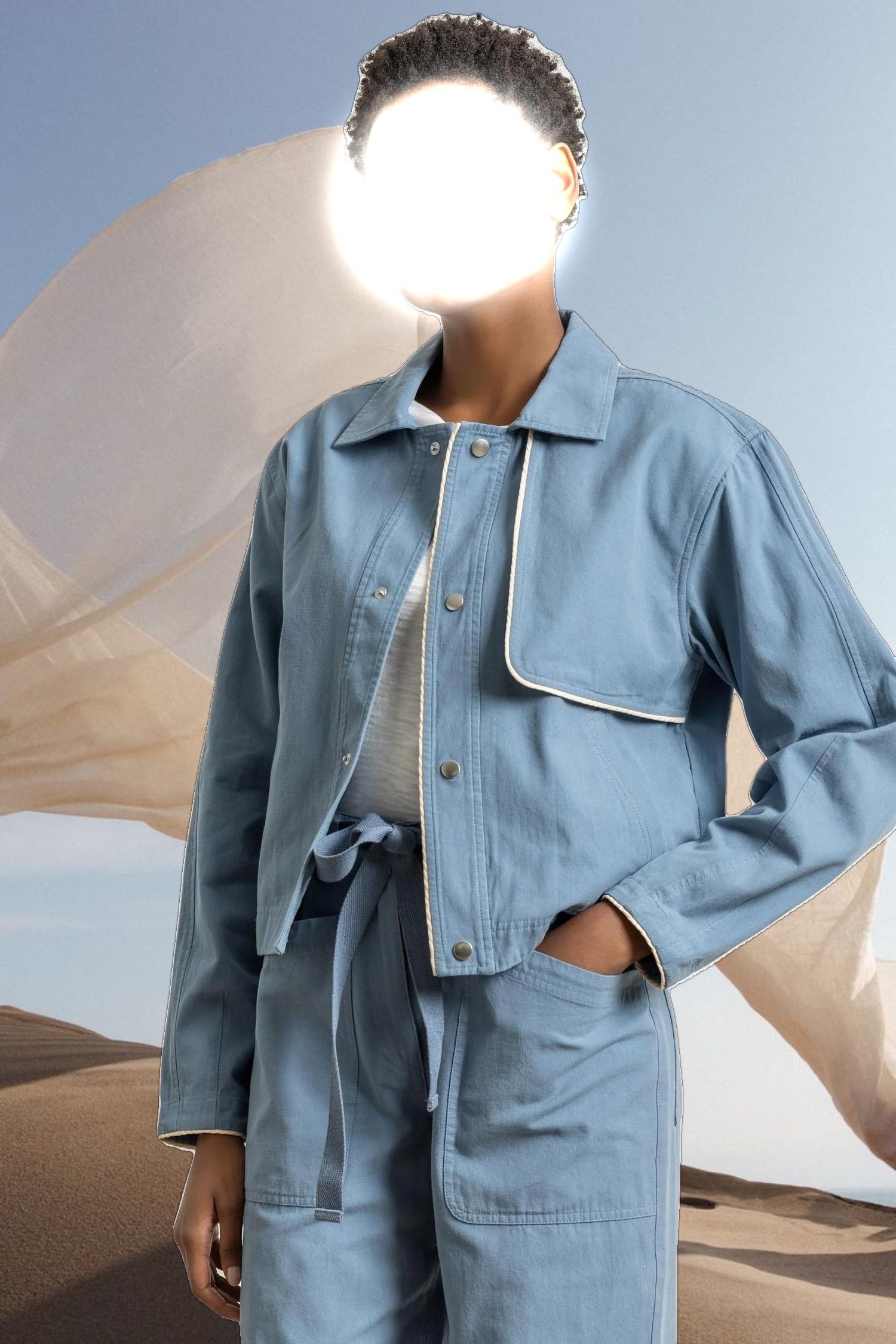 Contrast Trim Jacket