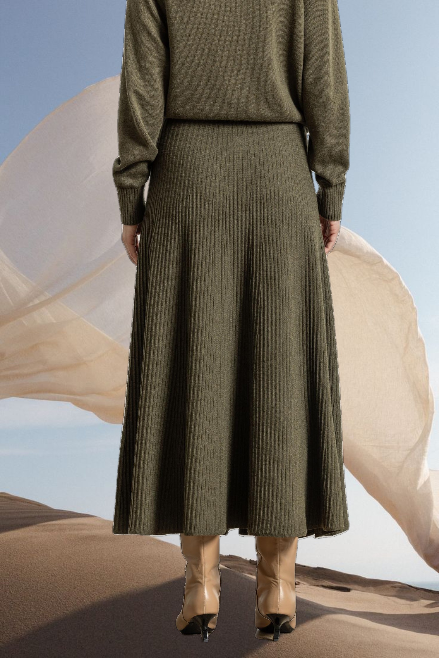 Flared Sweater Skirt