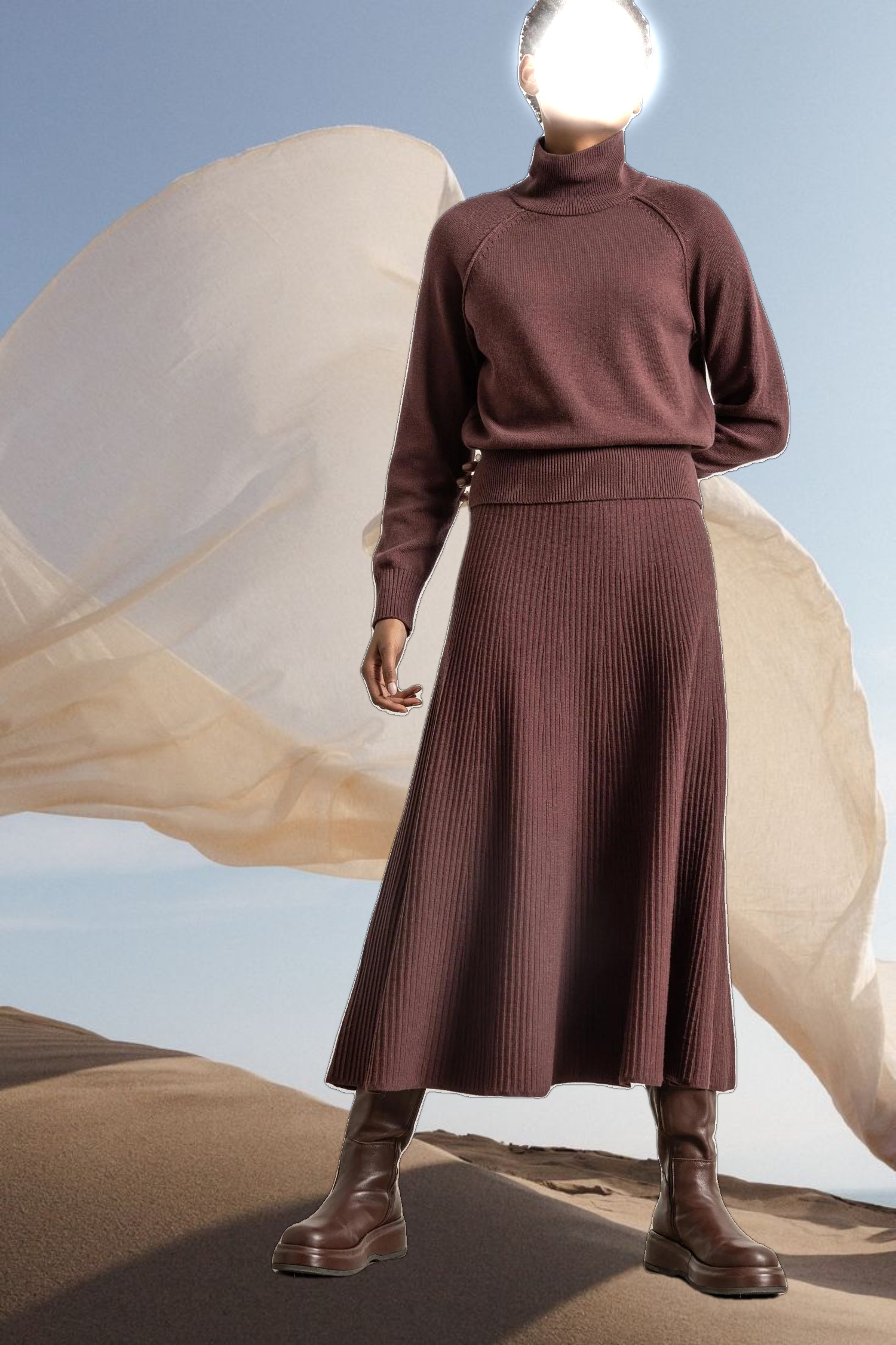 Flared Sweater Skirt