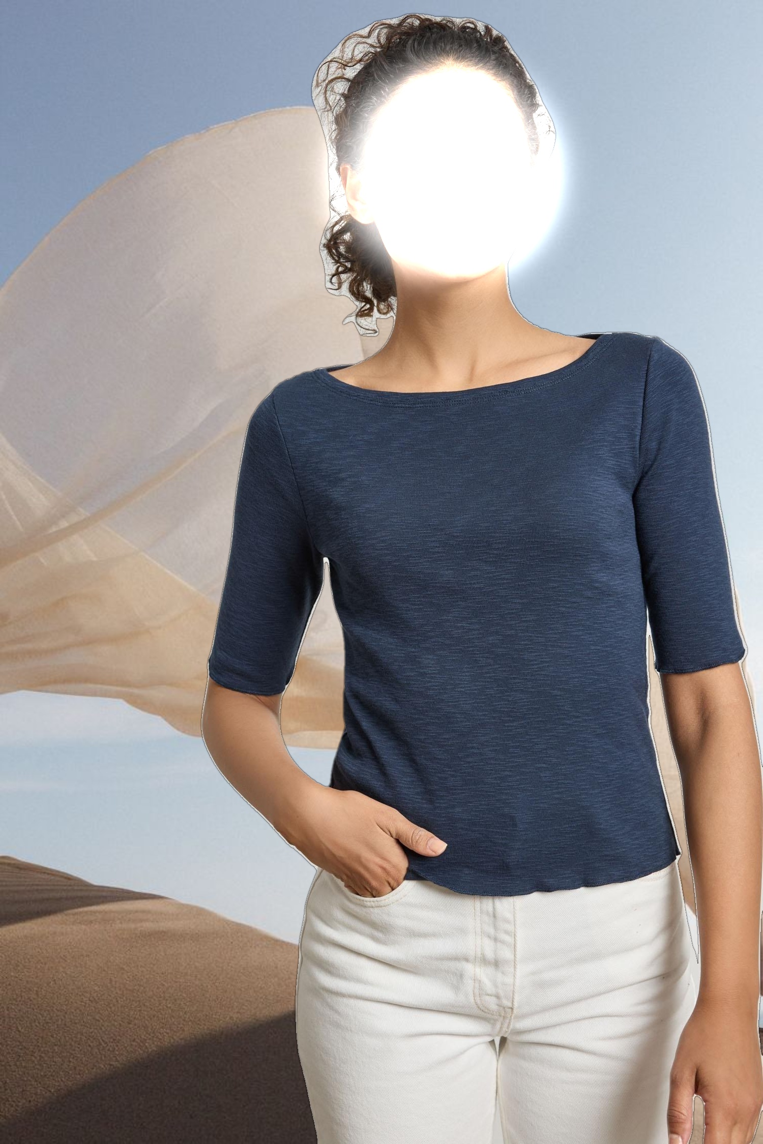 Elbow Sleeve Boatneck