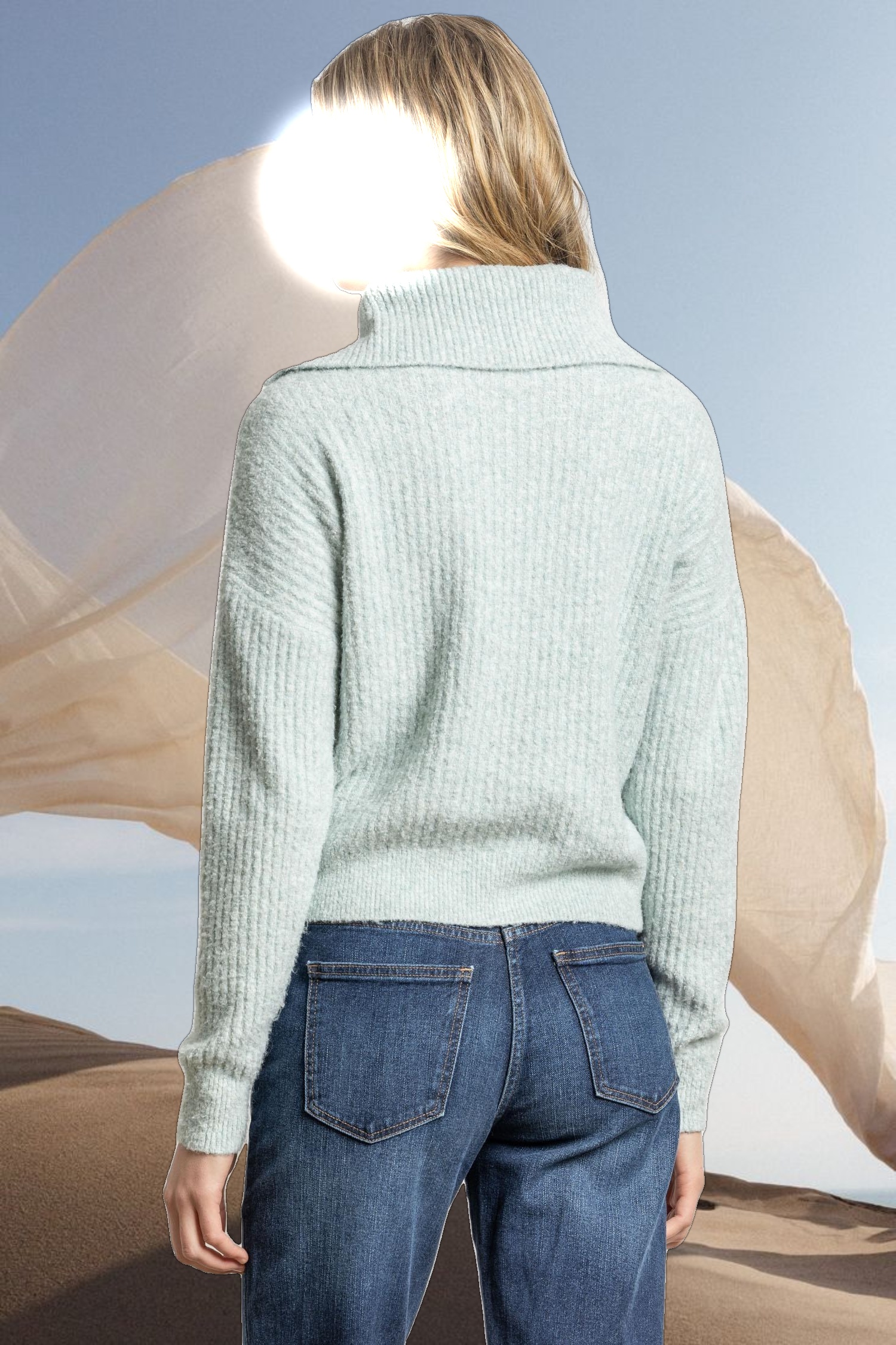 Easy Split Collar Sweater