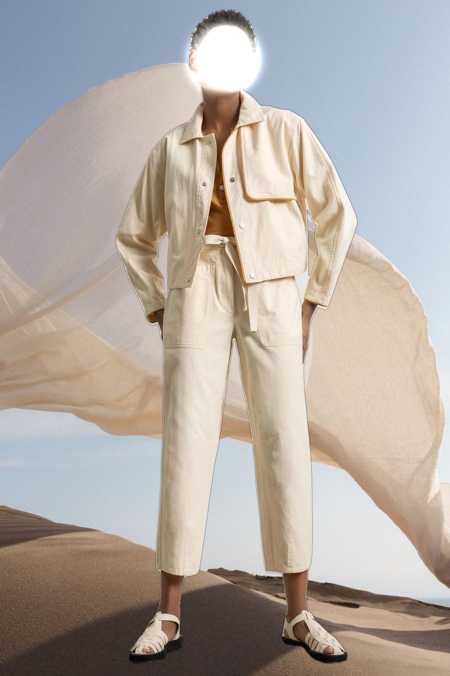 Tie Waist Barrel Pant