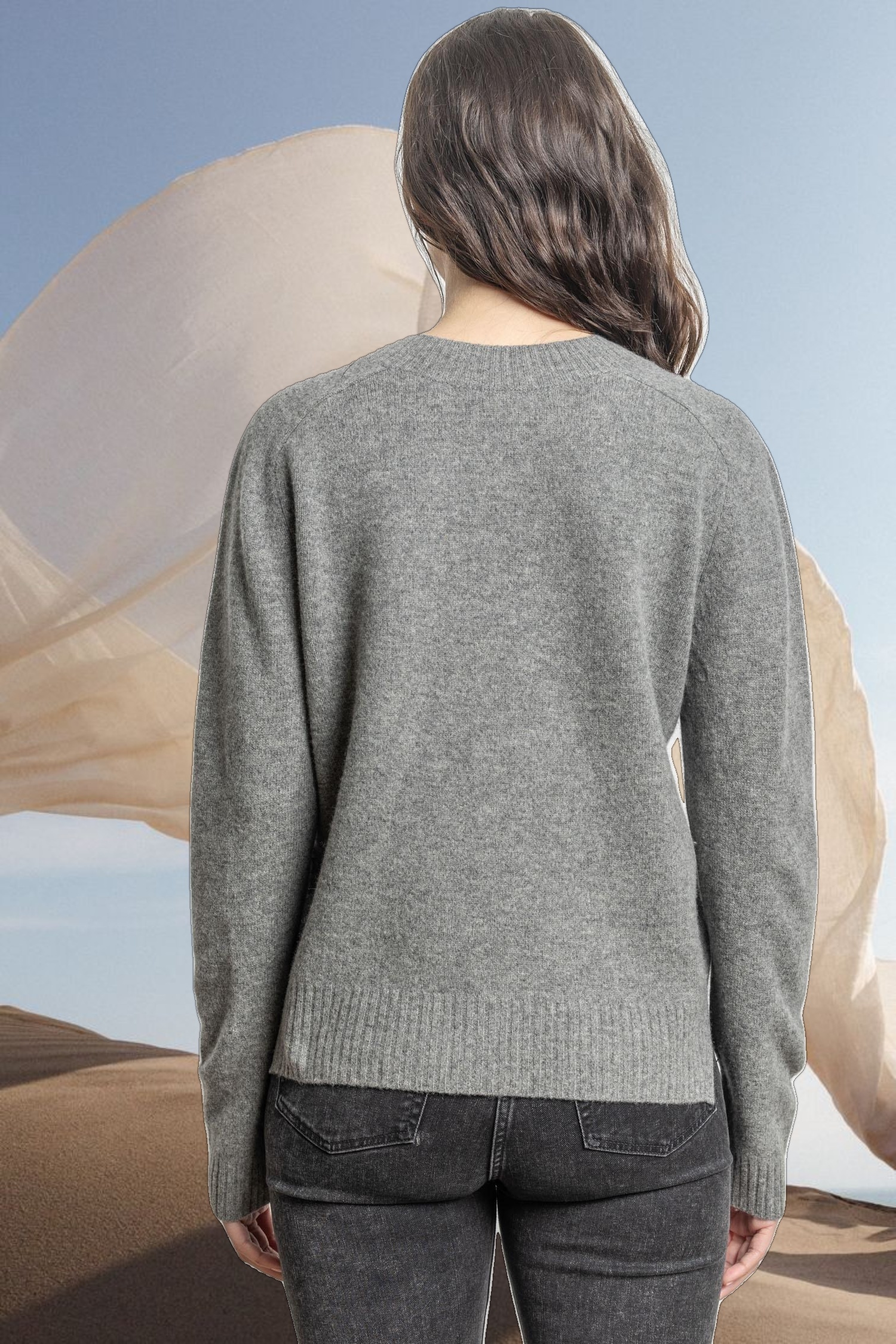 Felted Easy V-Neck Sweater