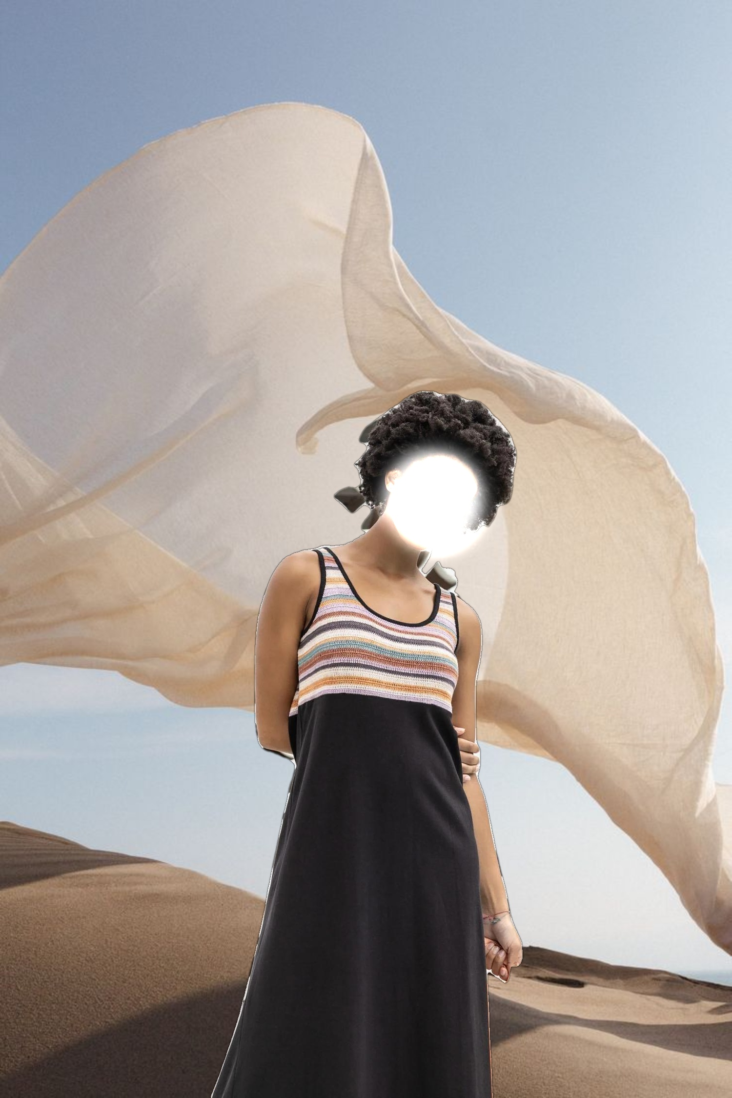 Crochet Insert Maxi Dress