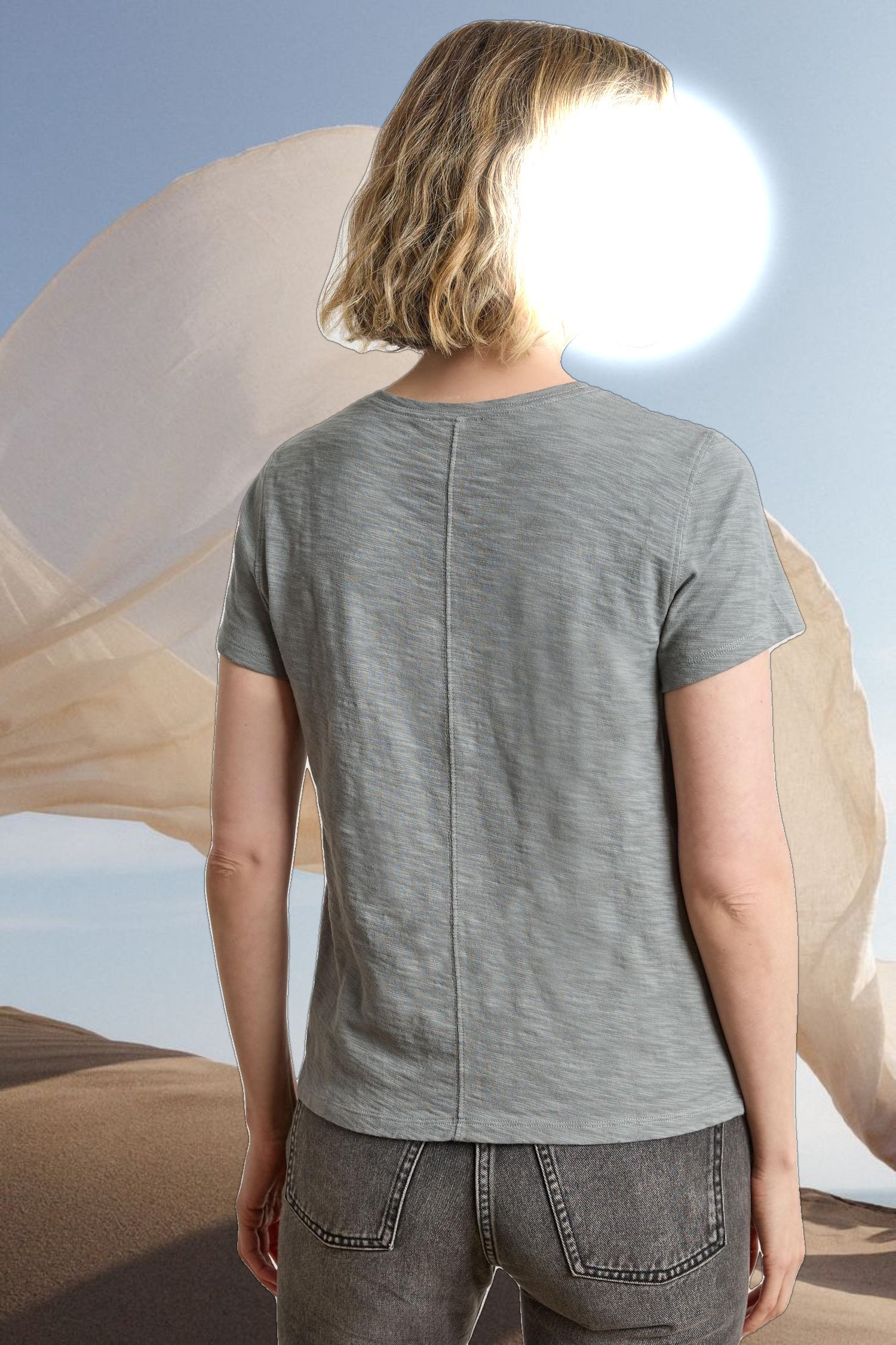 Short Sleeve Back Seam Crewneck