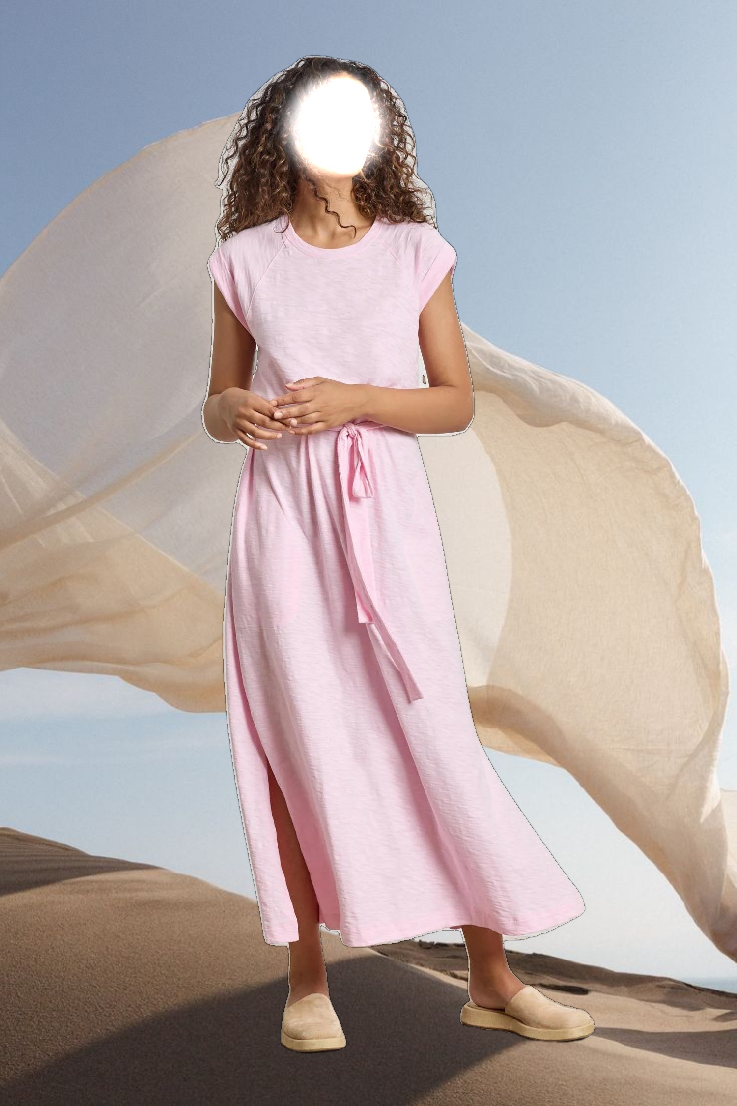 Saddle Sleeve Maxi Dress
