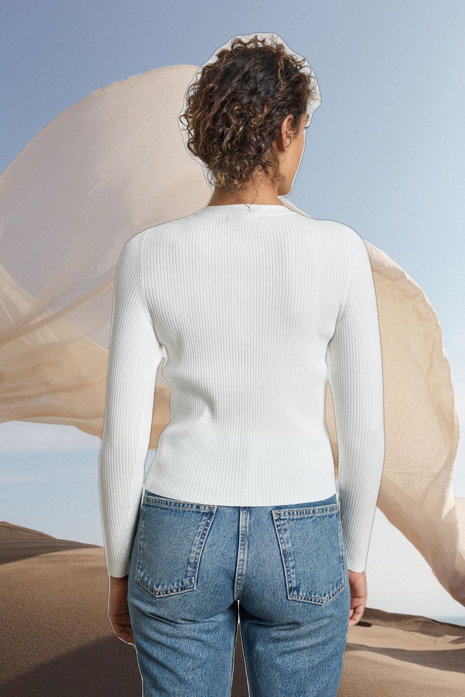 Cropped Ribbed Cardigan