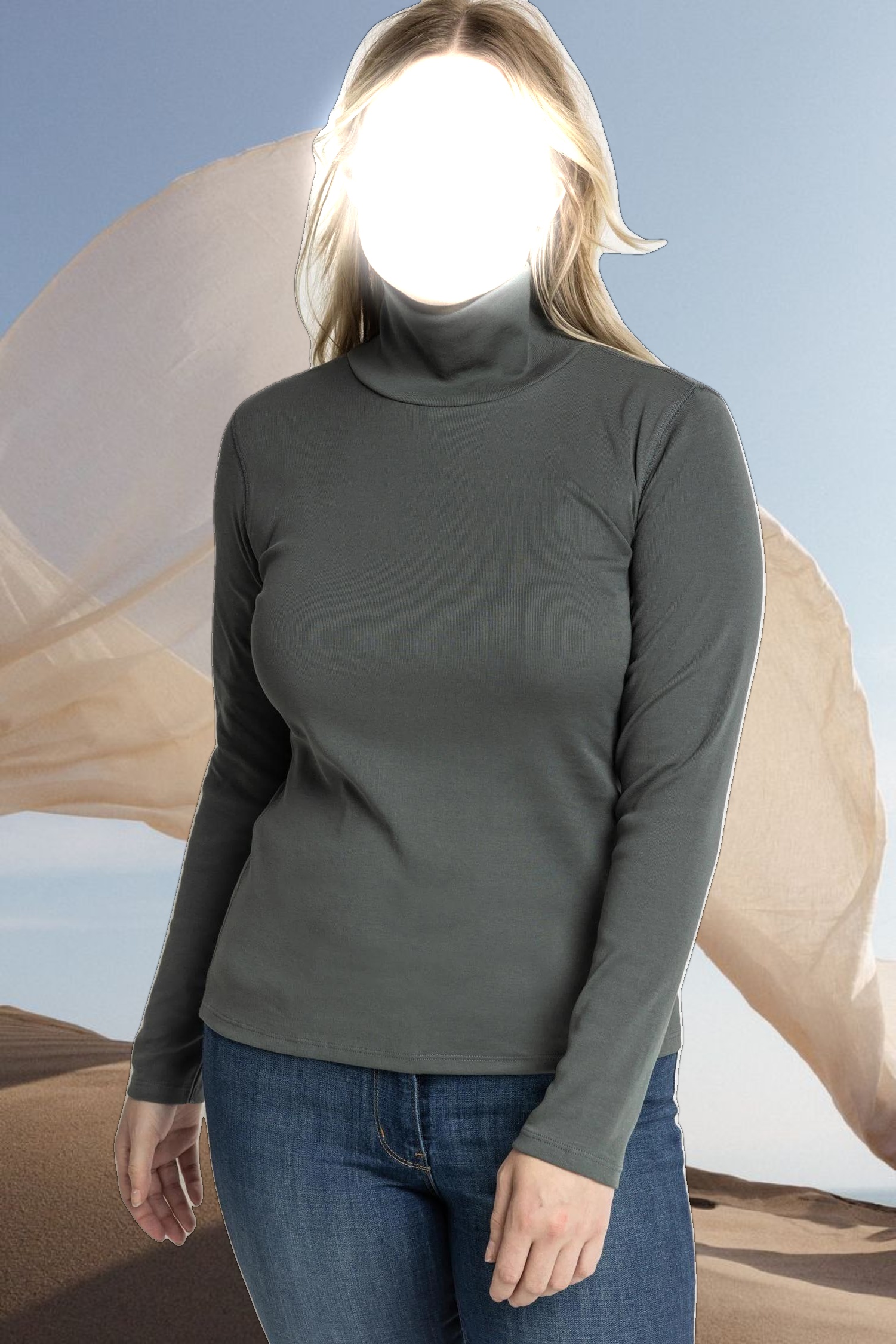 Long Sleeve Turtleneck Tee