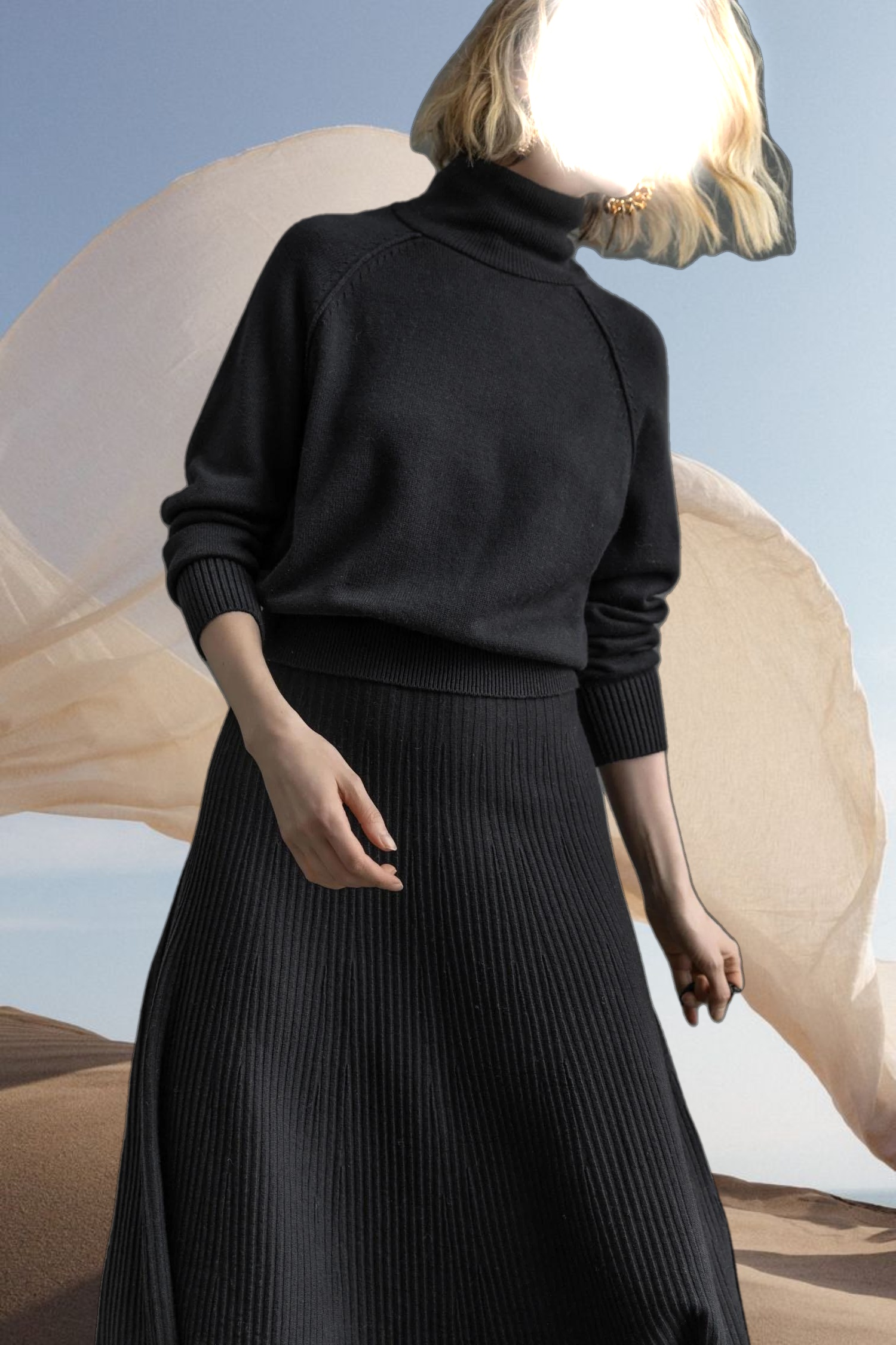 Flared Sweater Skirt