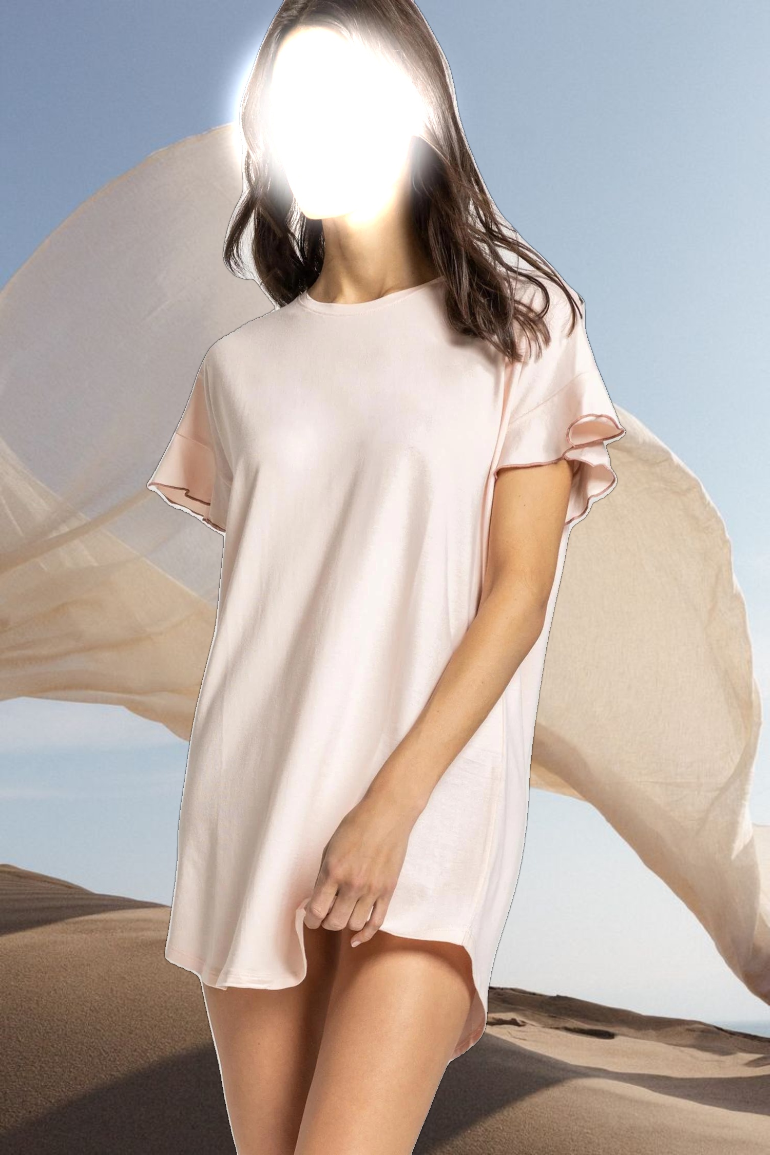 Flutter Sleeve Sleep Dress