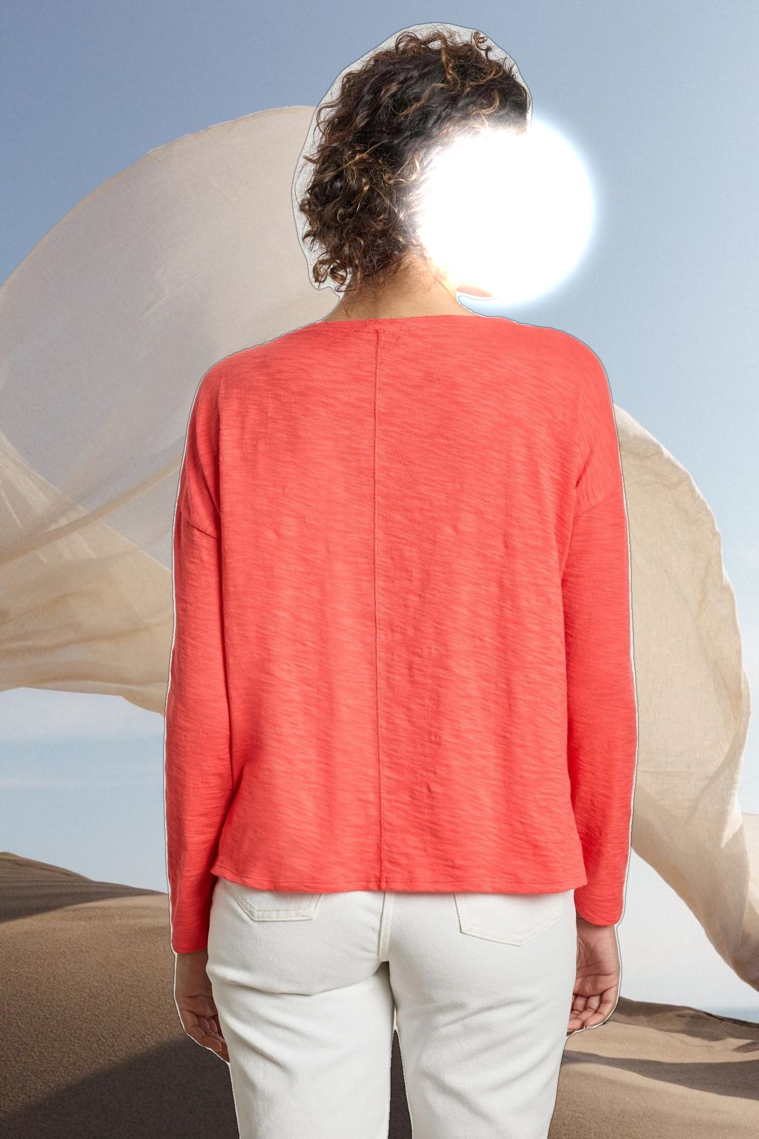 Drop Shoulder Seamed Boatneck