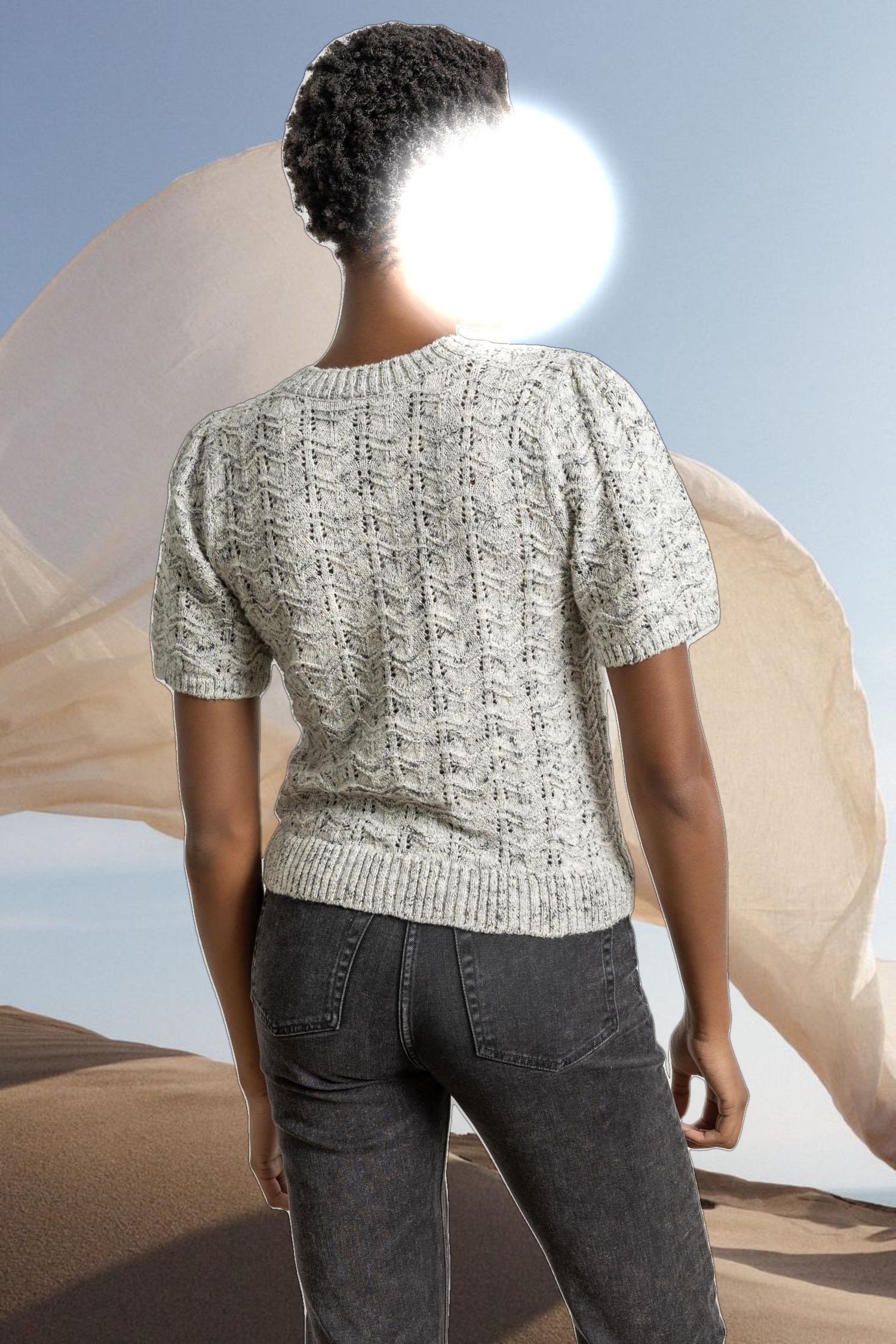 Short Sleeve Crewneck Sweater