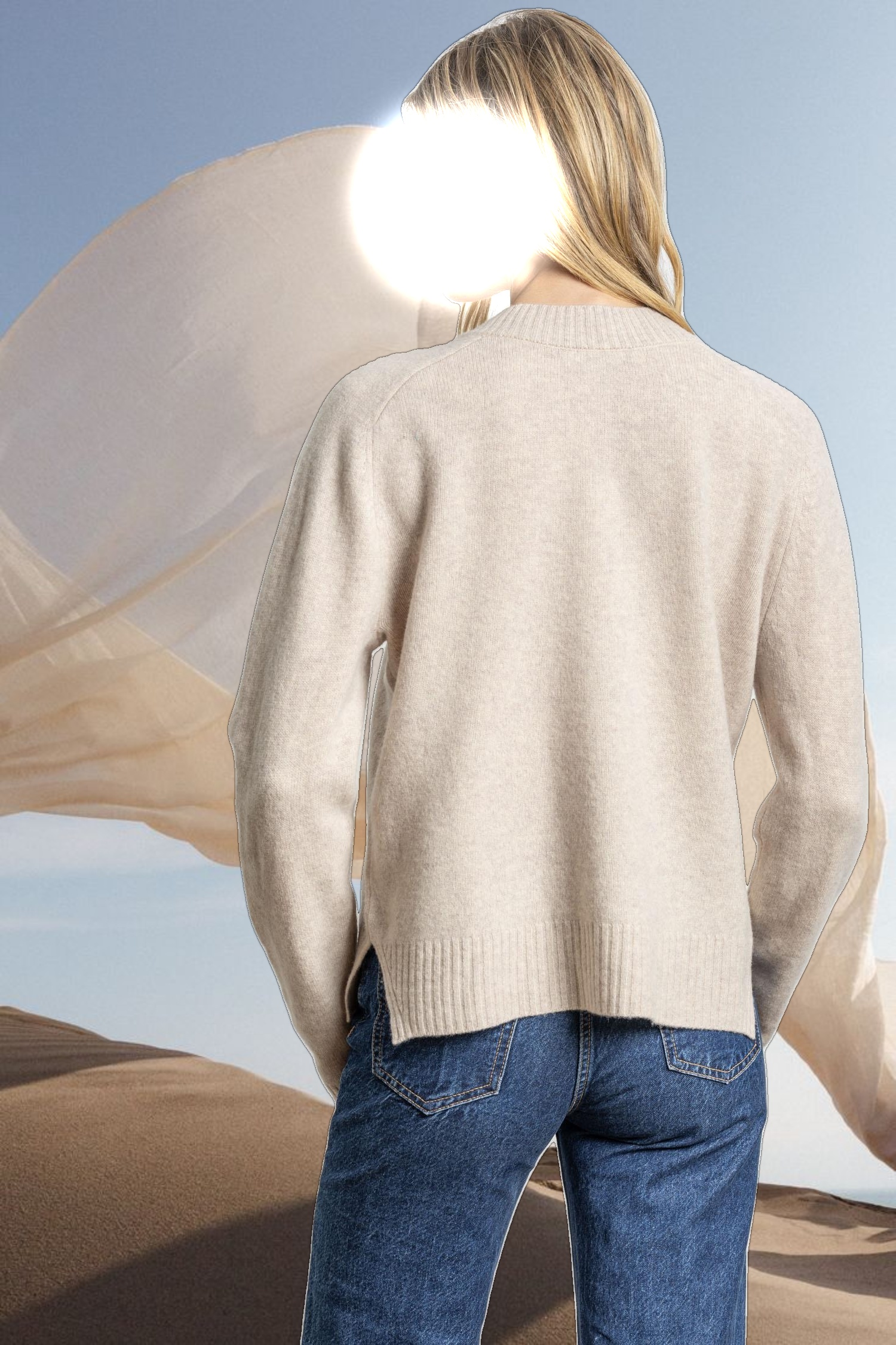 Felted Easy V-Neck Sweater