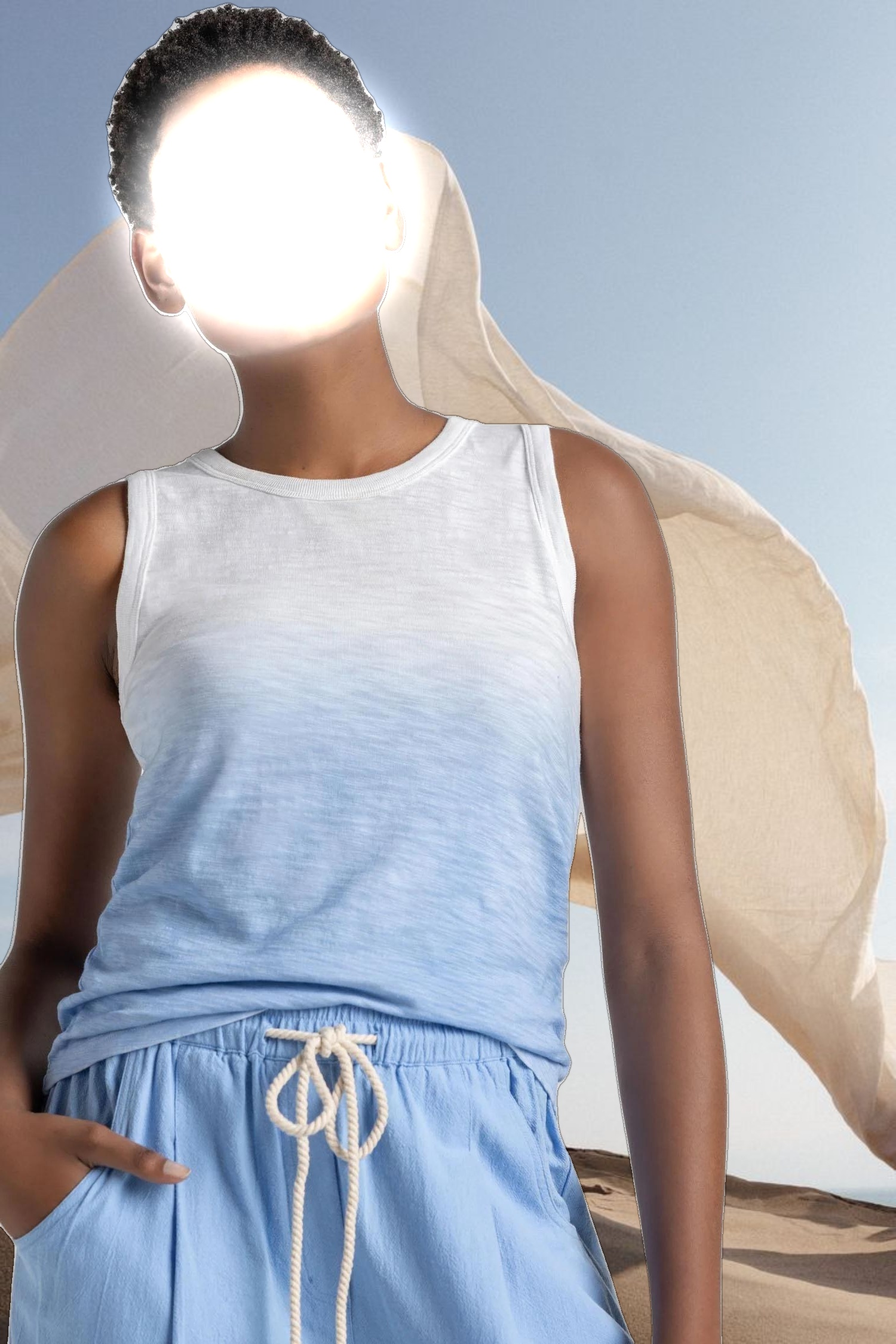 Ombre Back Seam Tank