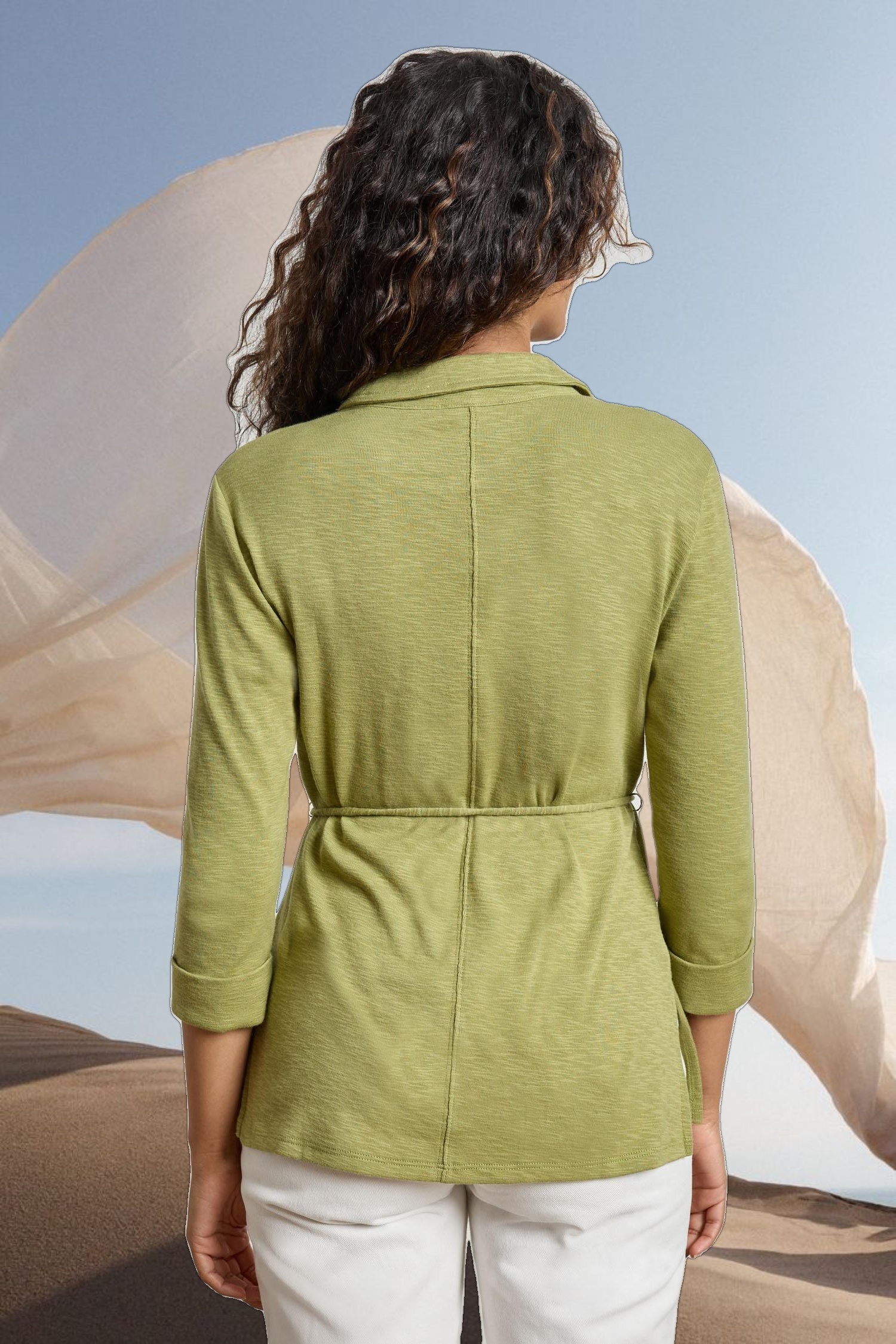 3/4 Sleeve Collared Top