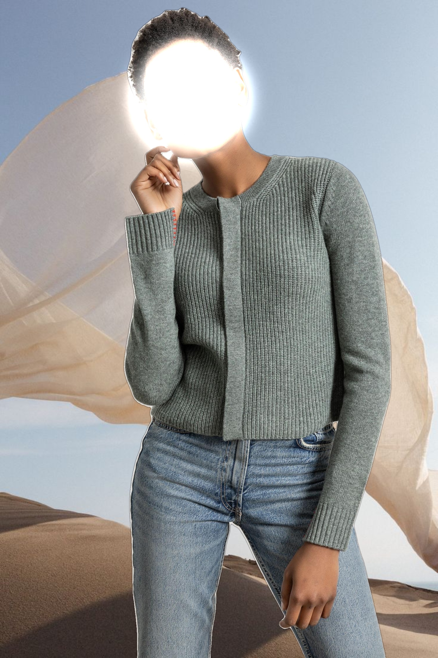 Ribbed Cardigan Sweater