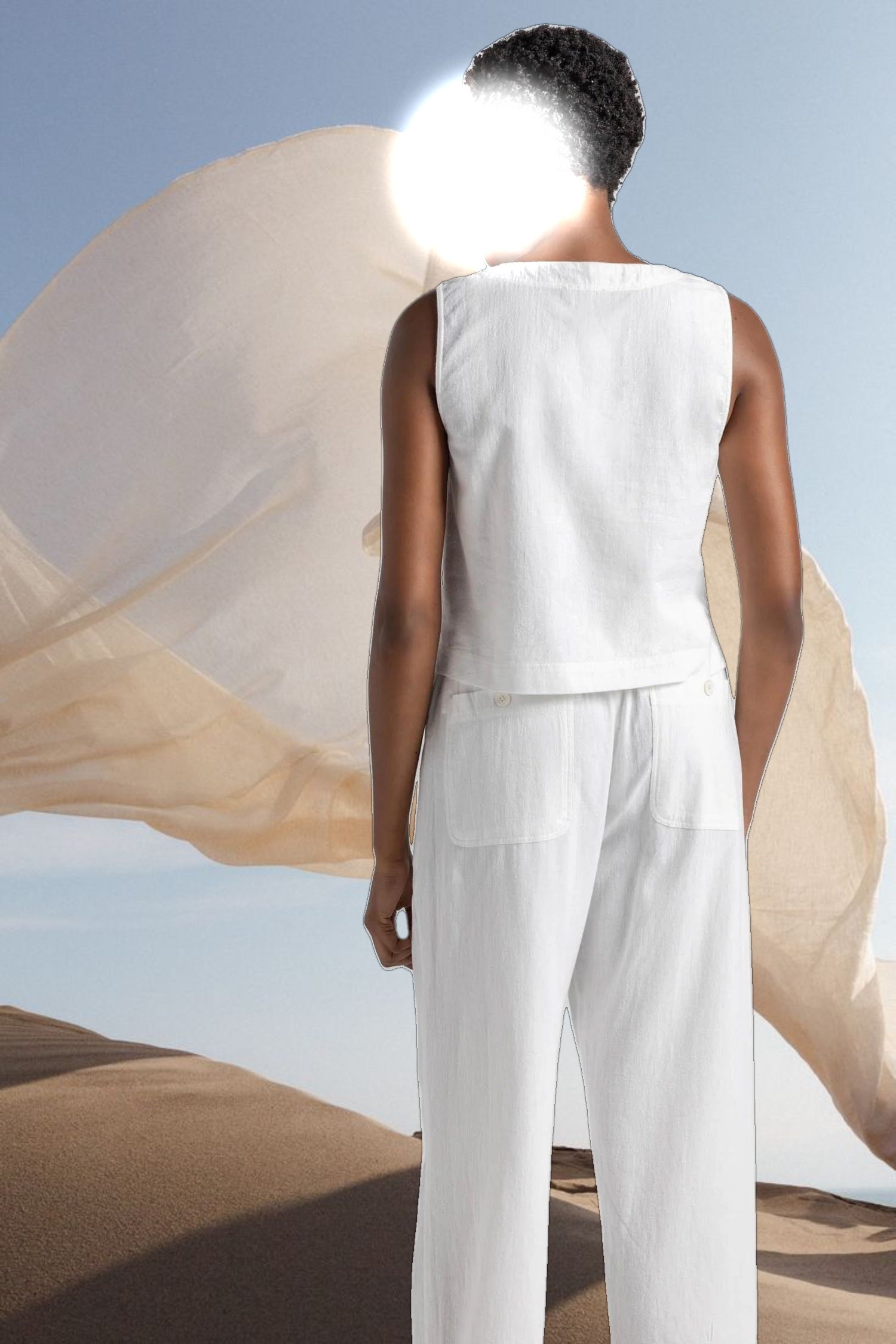 Cross Front Sleeveless Top