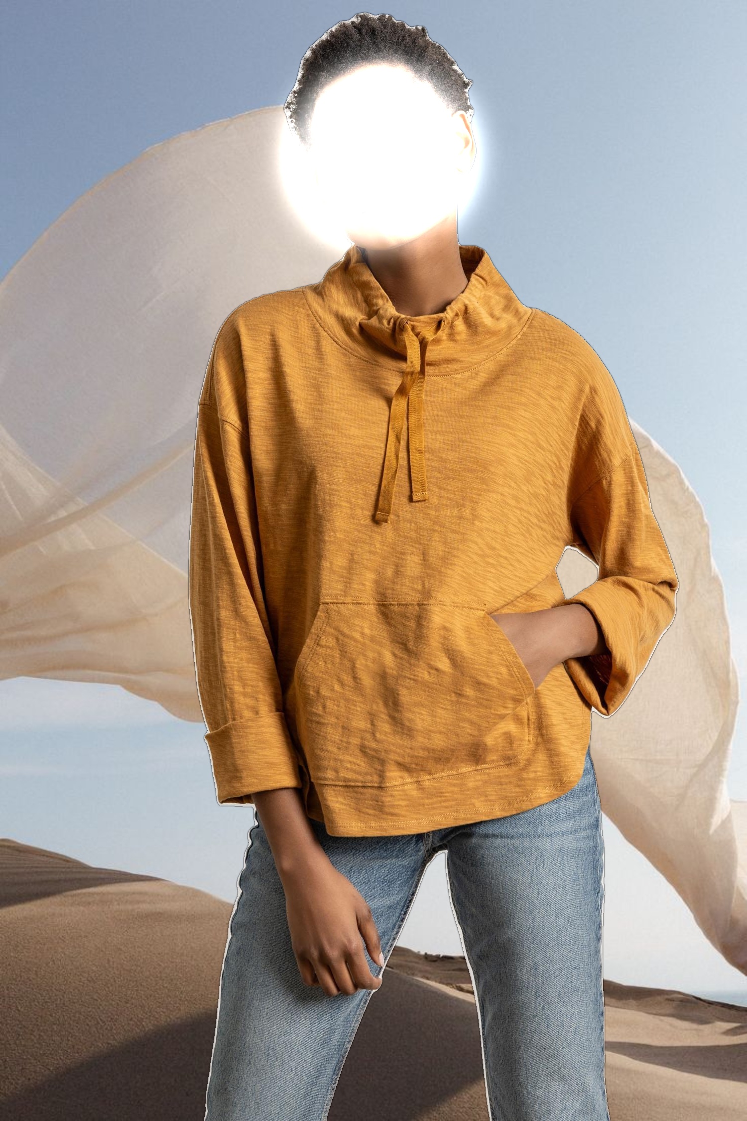 Drawstring Neck Pullover