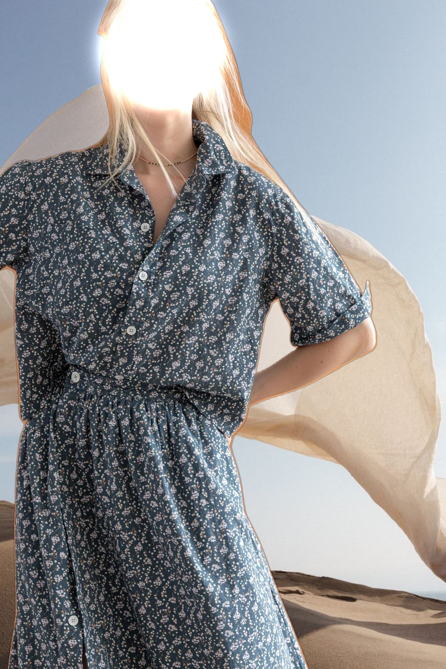 Easy Sleeve Button Down