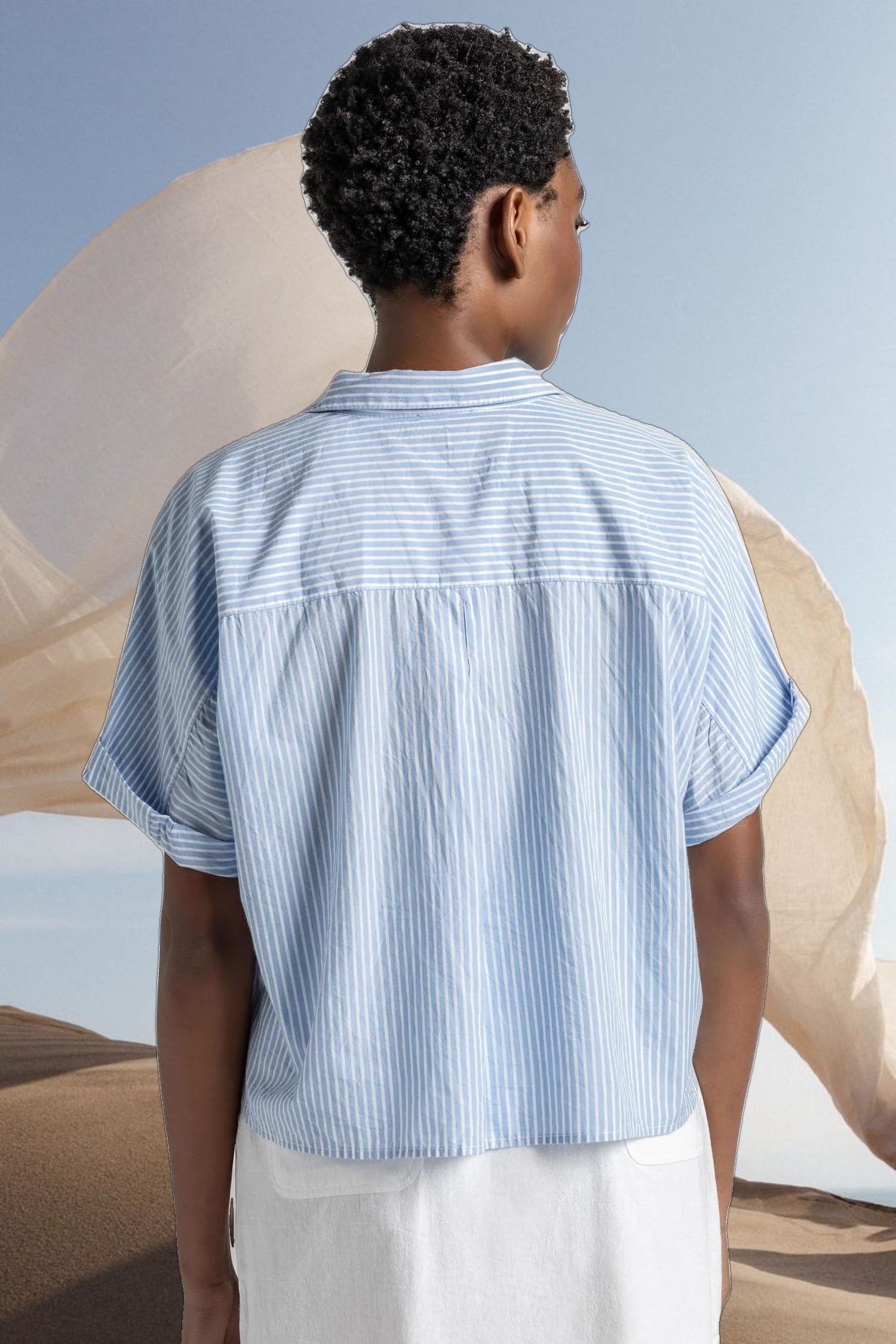 Striped Boxy Button Down