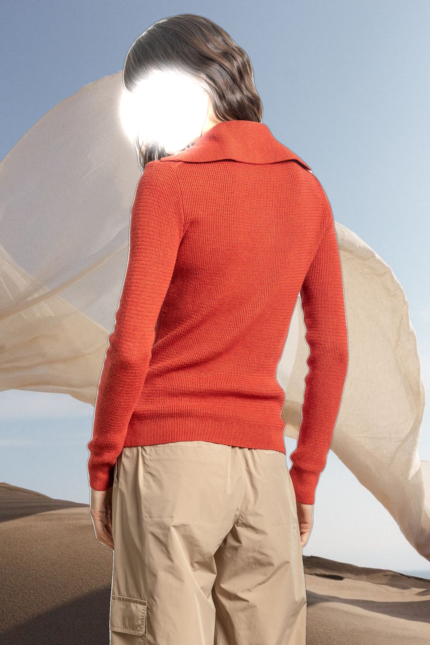 Button Collar Henley Sweater