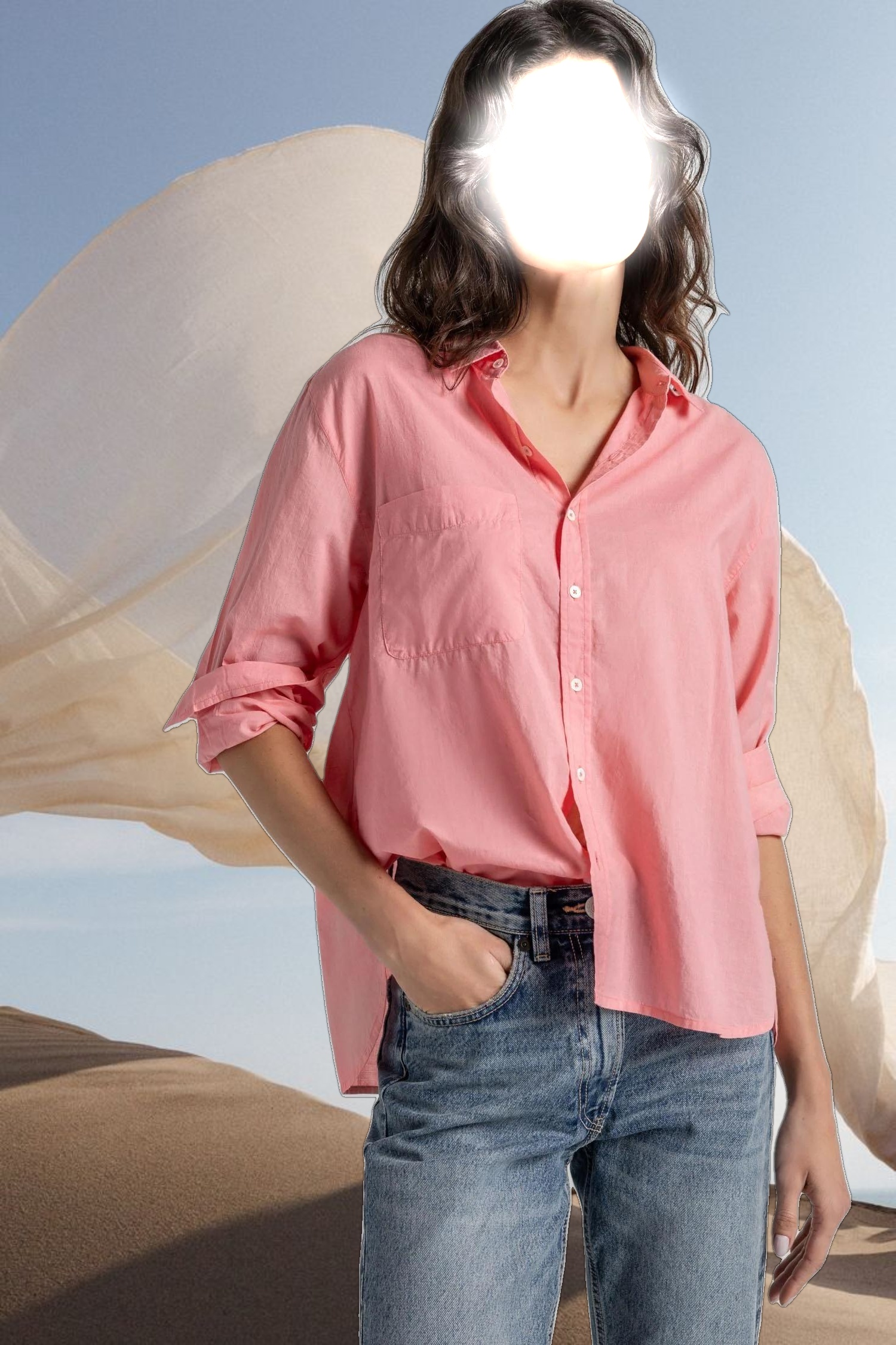 Relaxed Long Sleeve Button Down