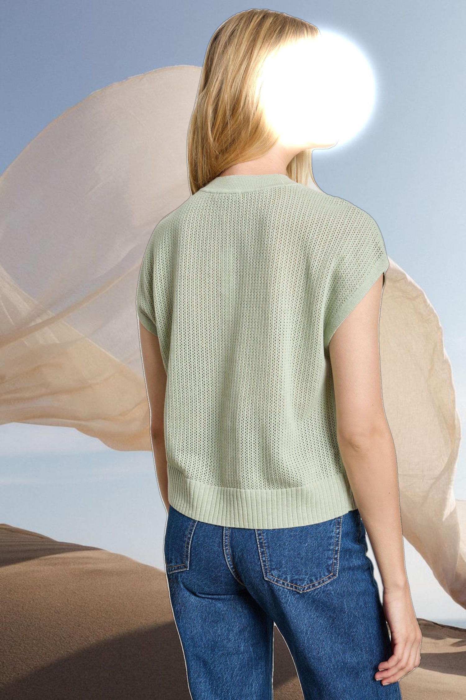 Short Sleeve Crewneck Sweater