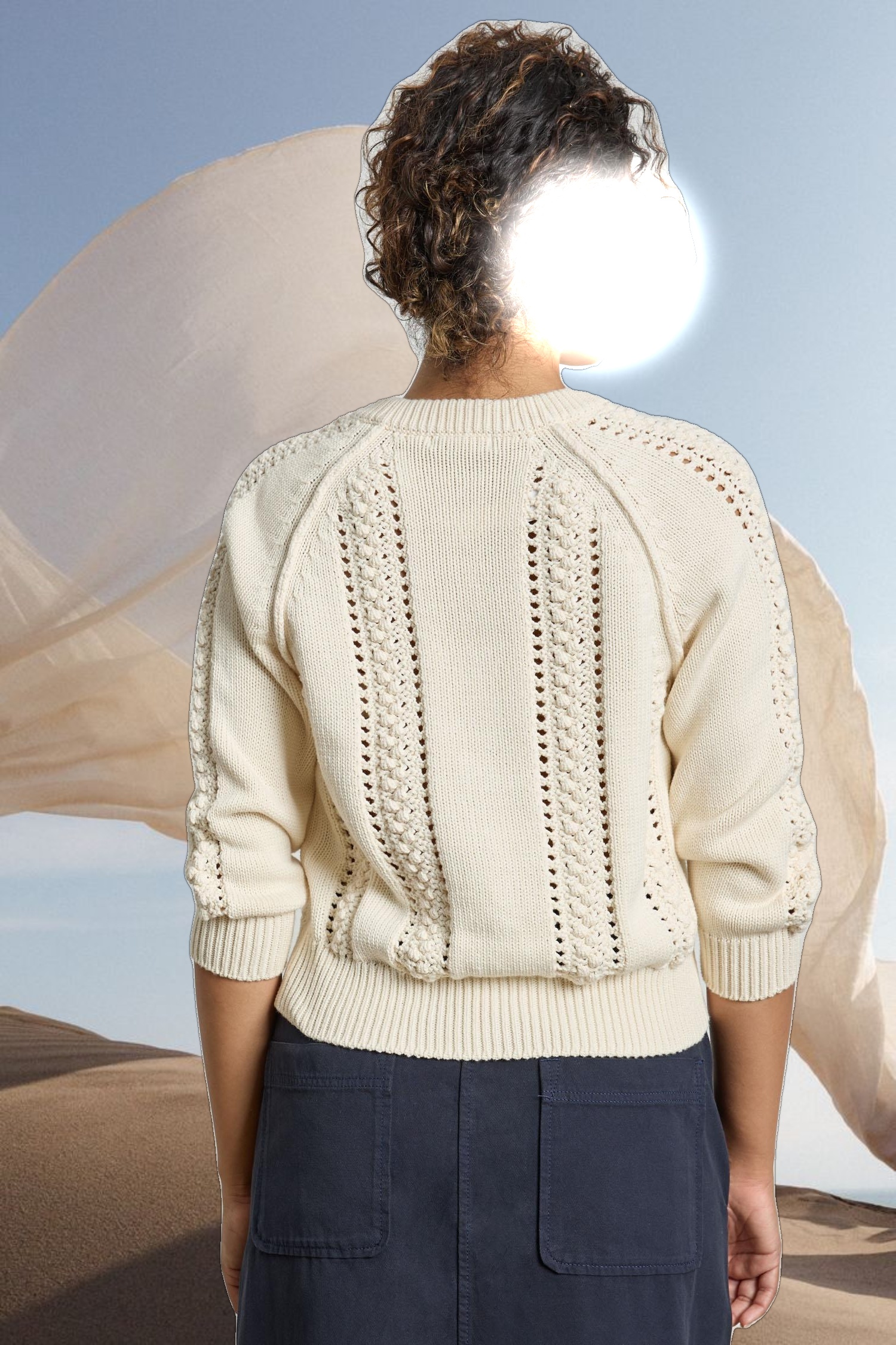 3/4 Sleeve Raglan Cardigan