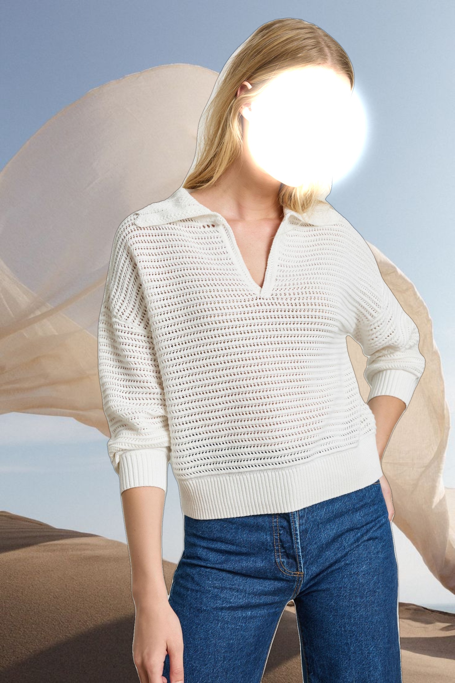 Scalloped Collar Sweater