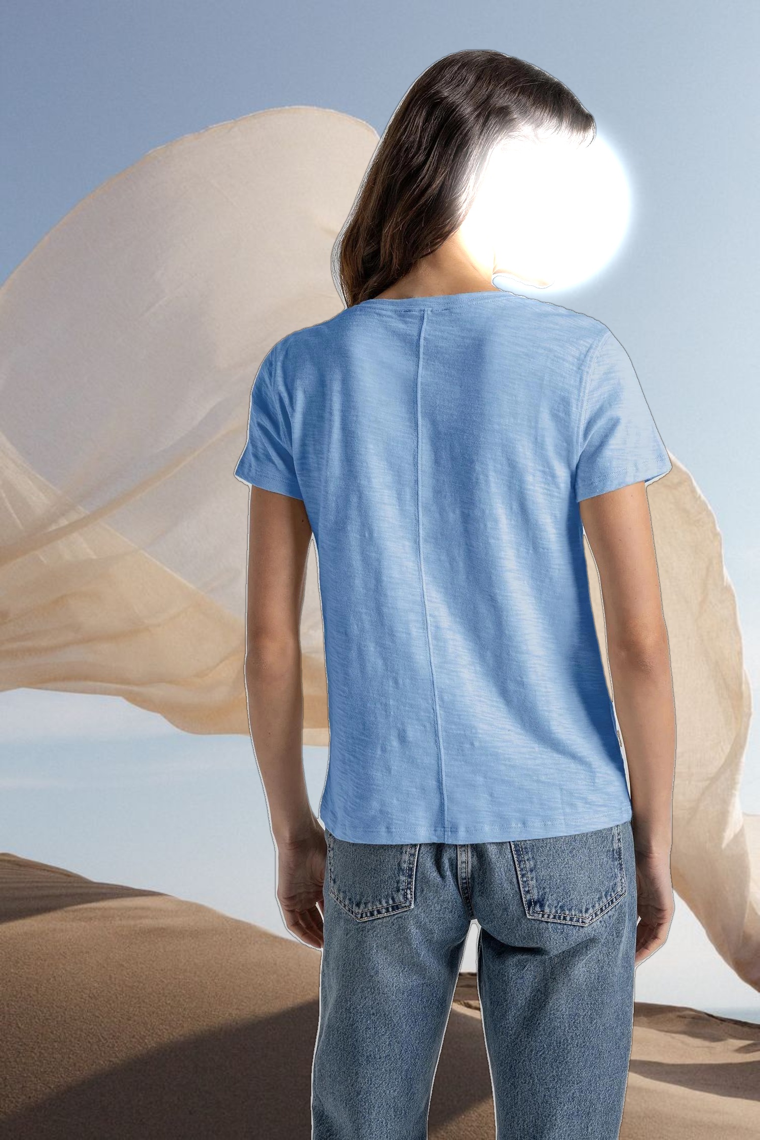 Short Sleeve Back Seam Crewneck