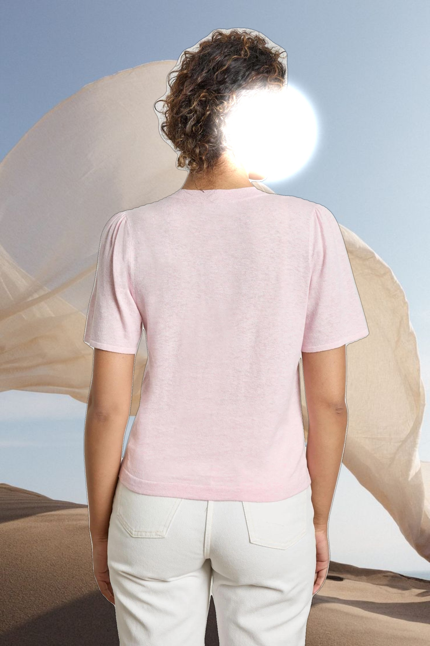 Short Sleeve V-Neck Sweater