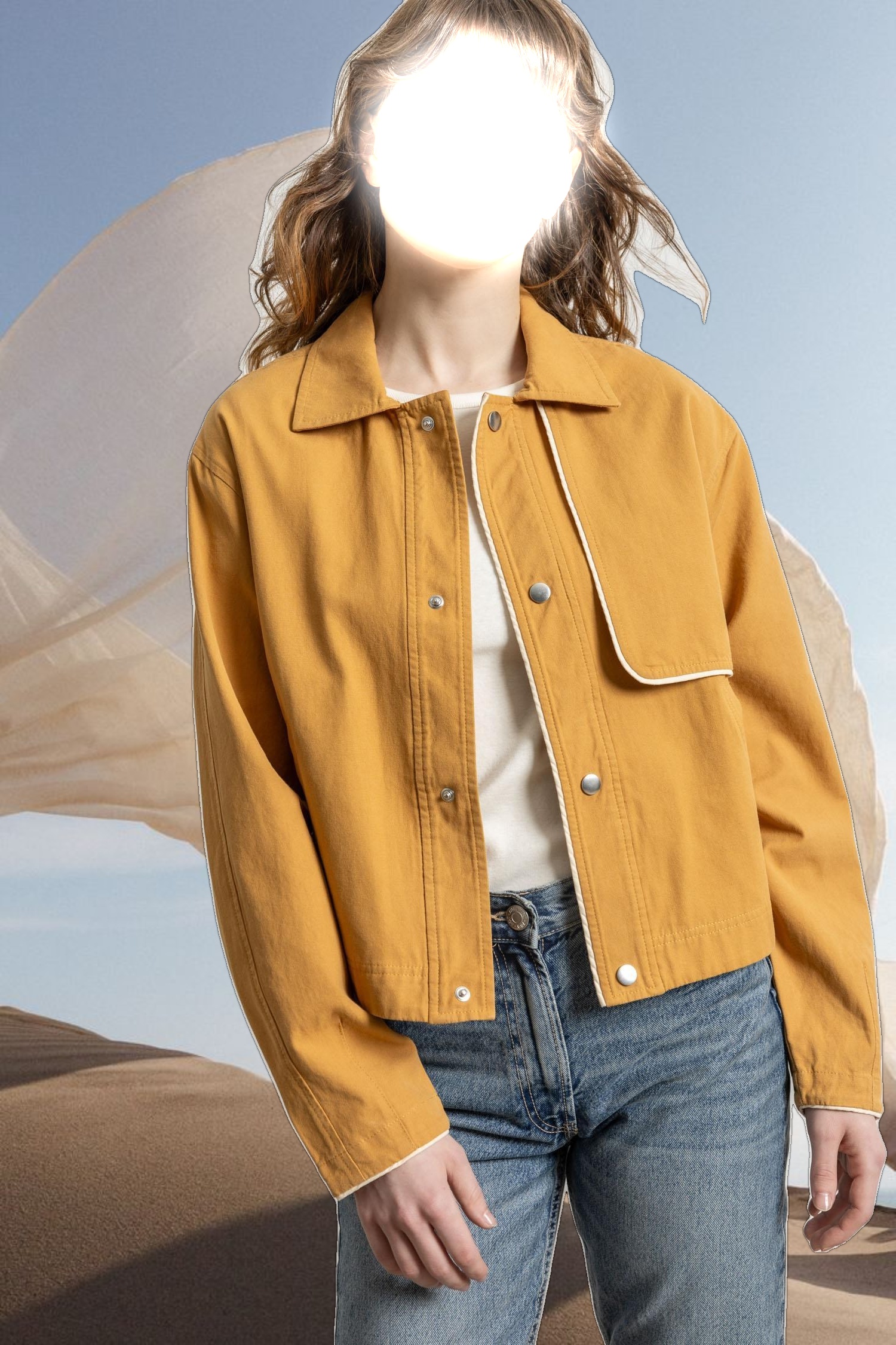 Contrast Trim Jacket