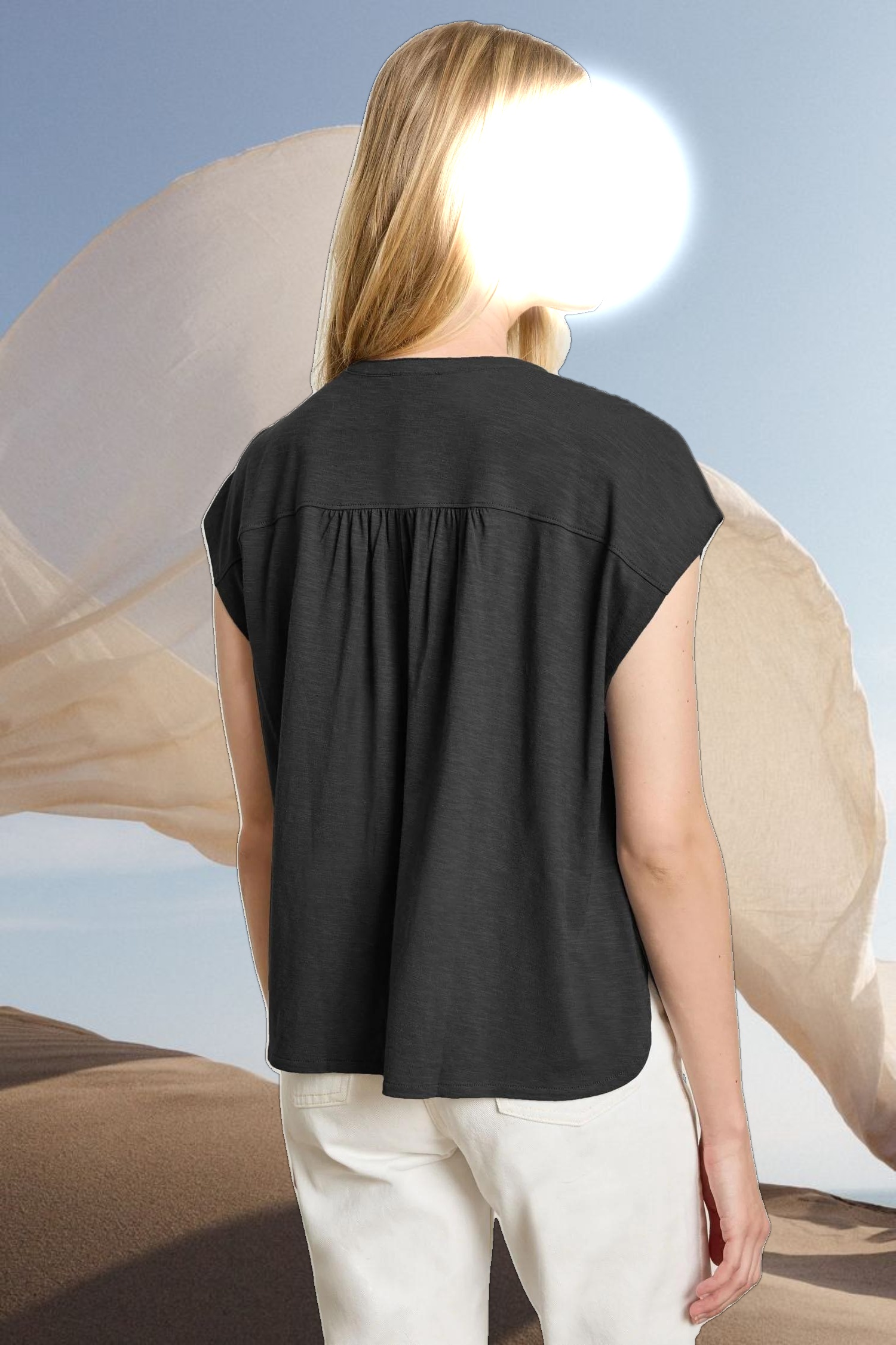 Relaxed Button Down Tee