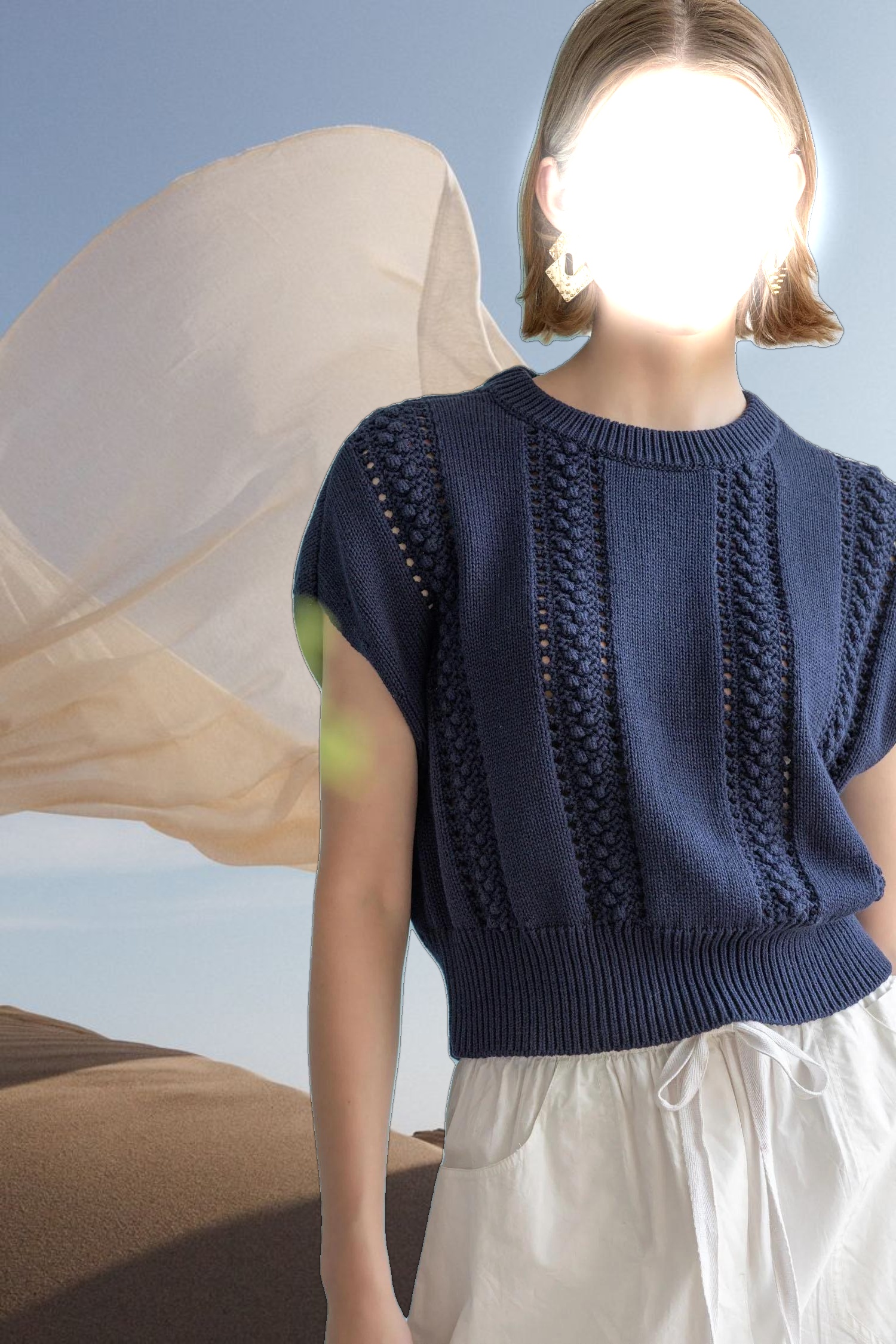 Wedge Crewneck Sweater