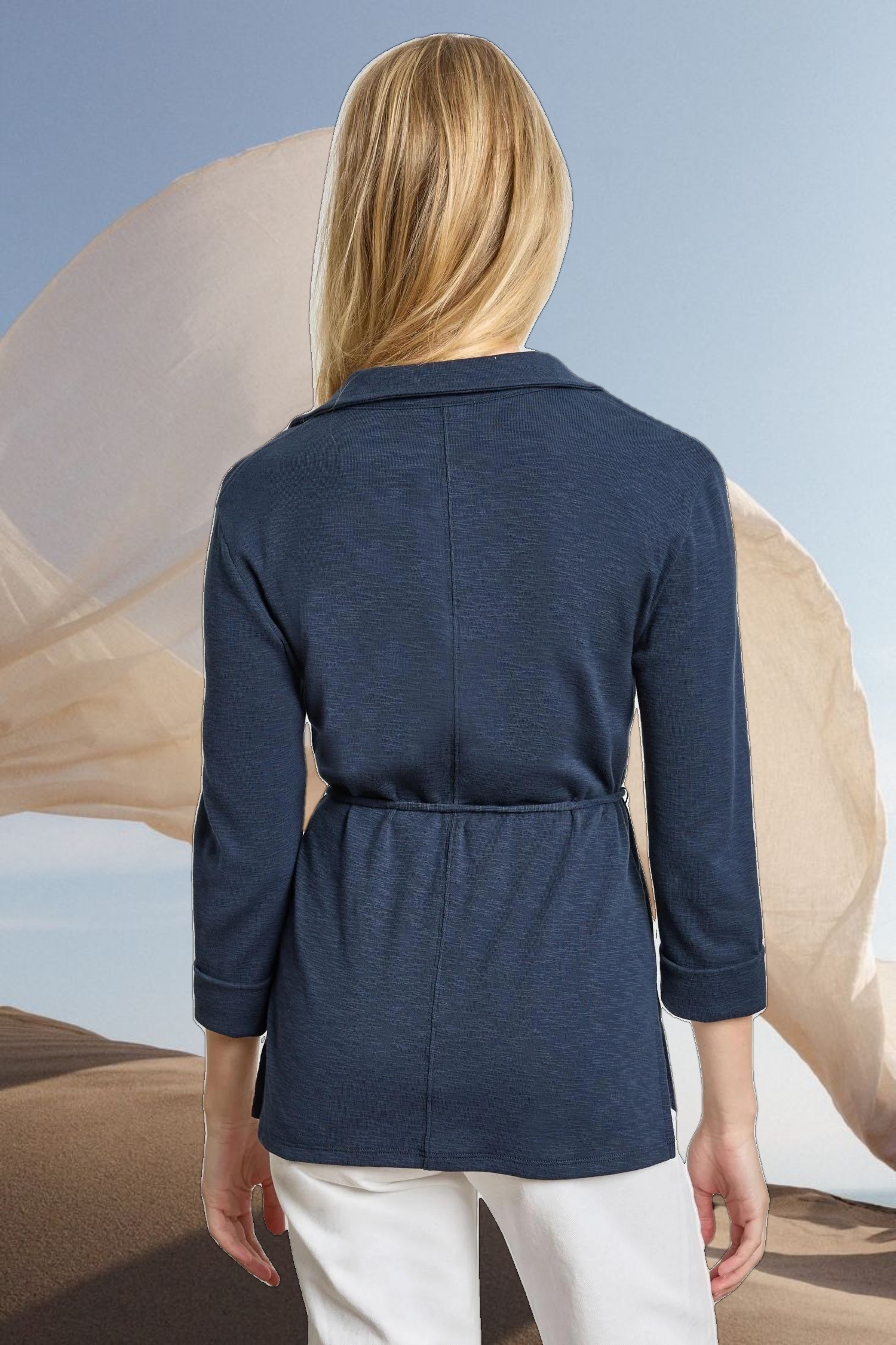 3/4 Sleeve Collared Top