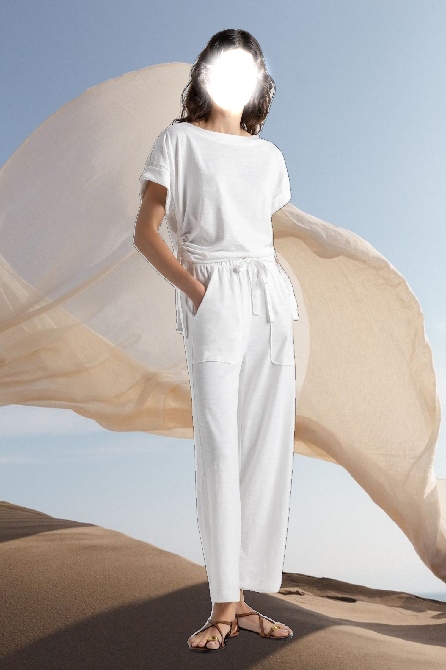 Ruched Side Boatneck