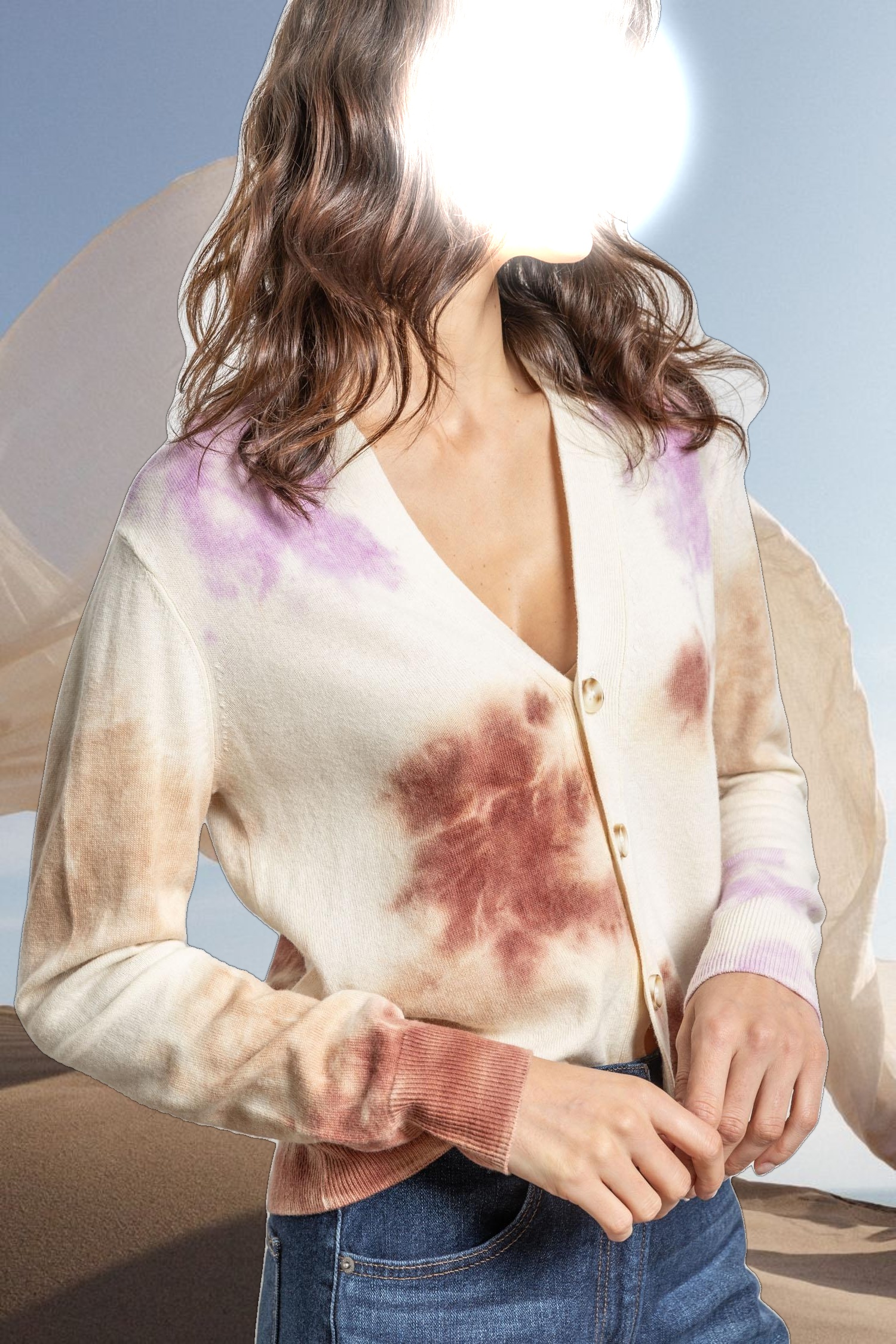 Tie Dyed Cardigan Sweater