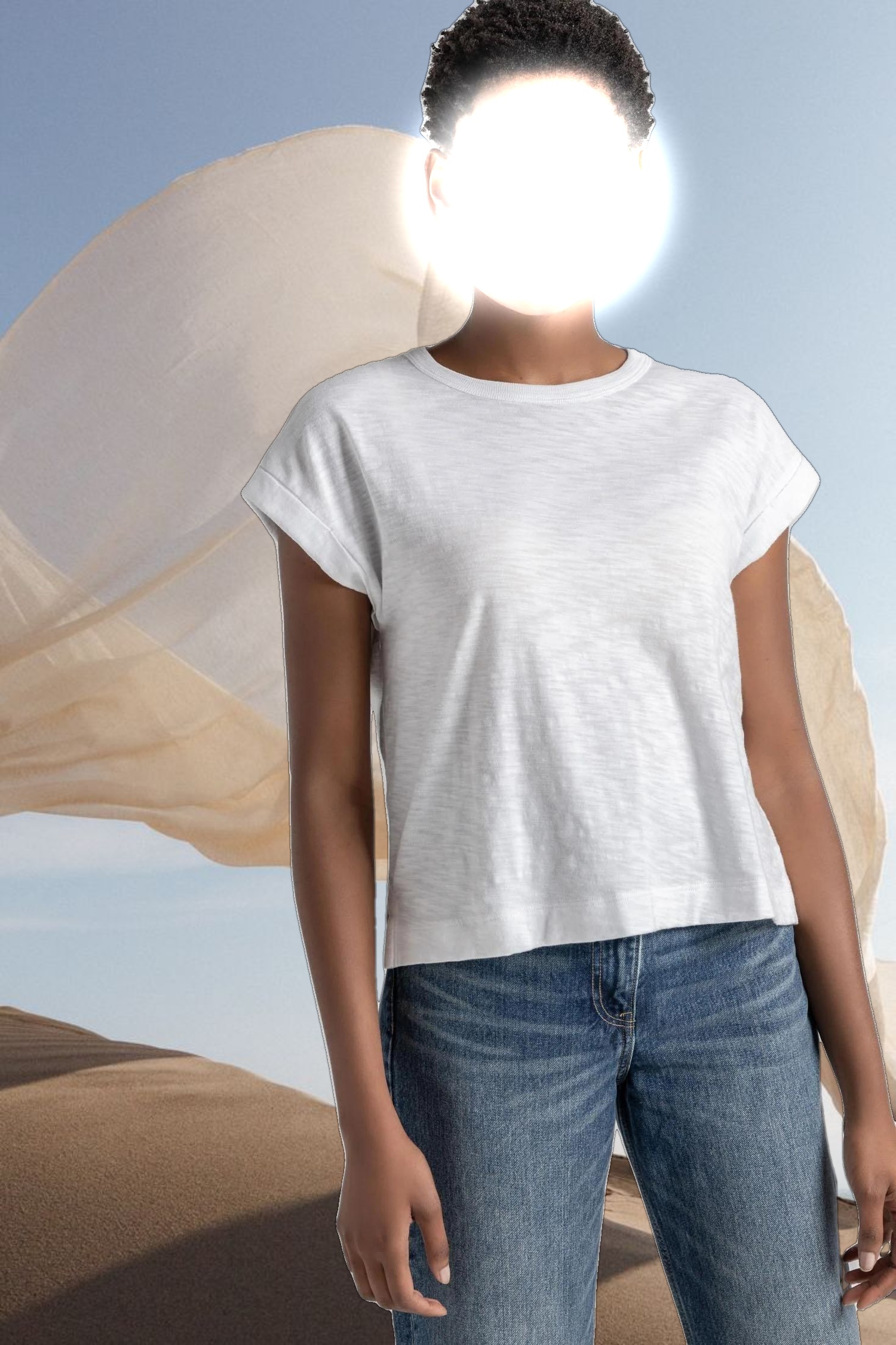 Sleeveless Boxy Crewneck