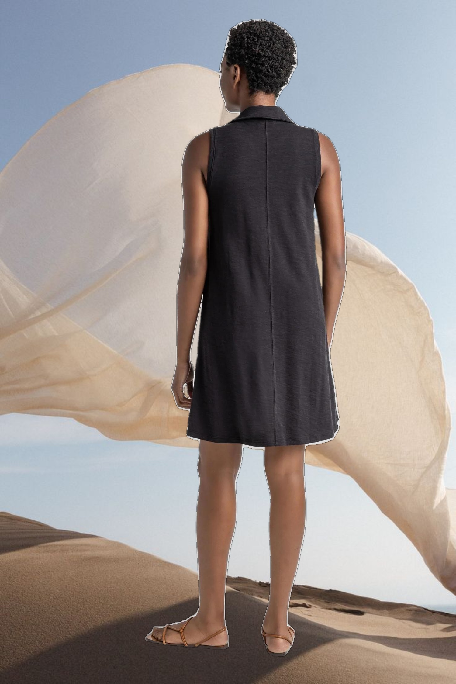 Sleeveless Collared Dress