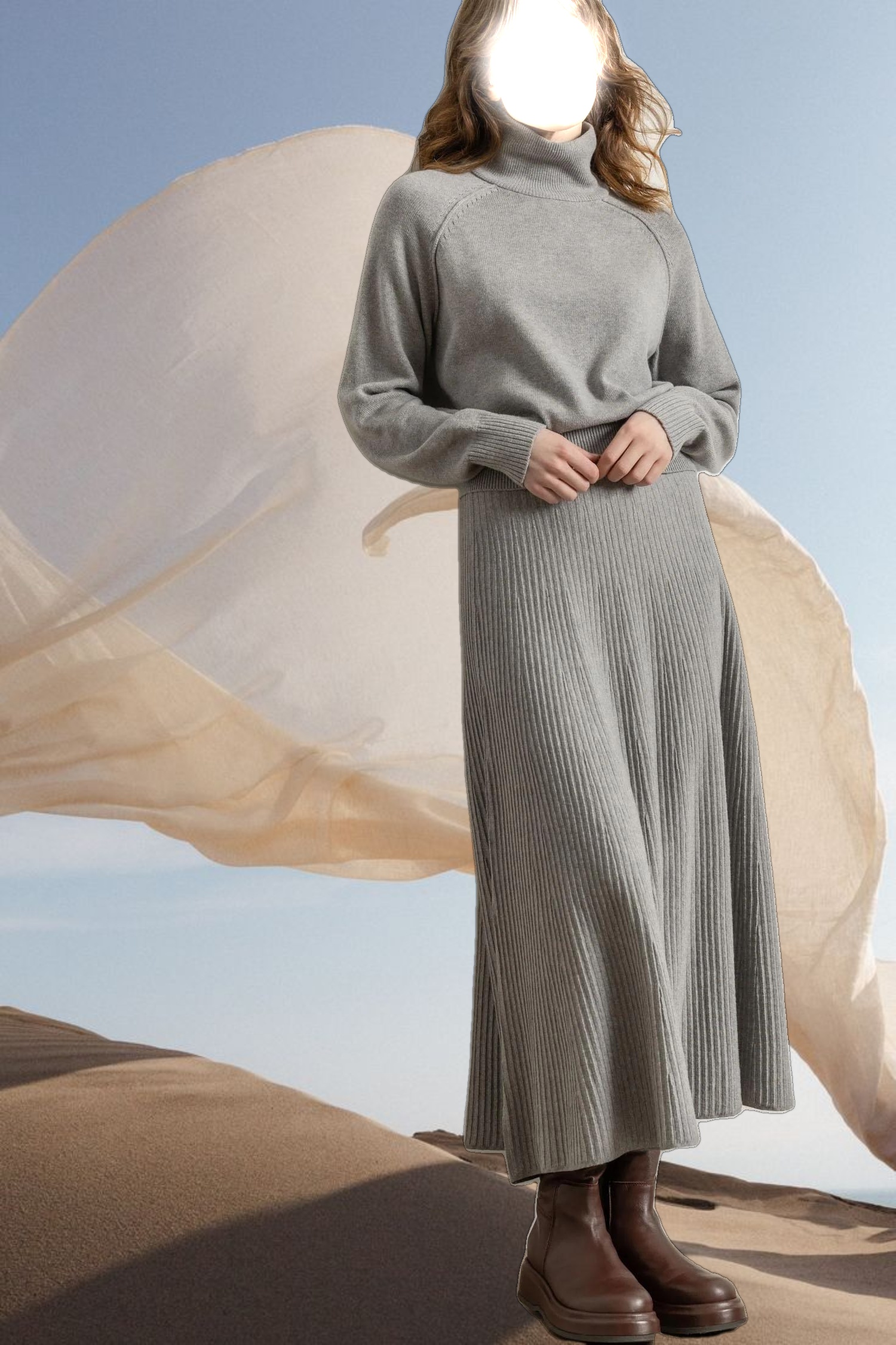 Flared Sweater Skirt