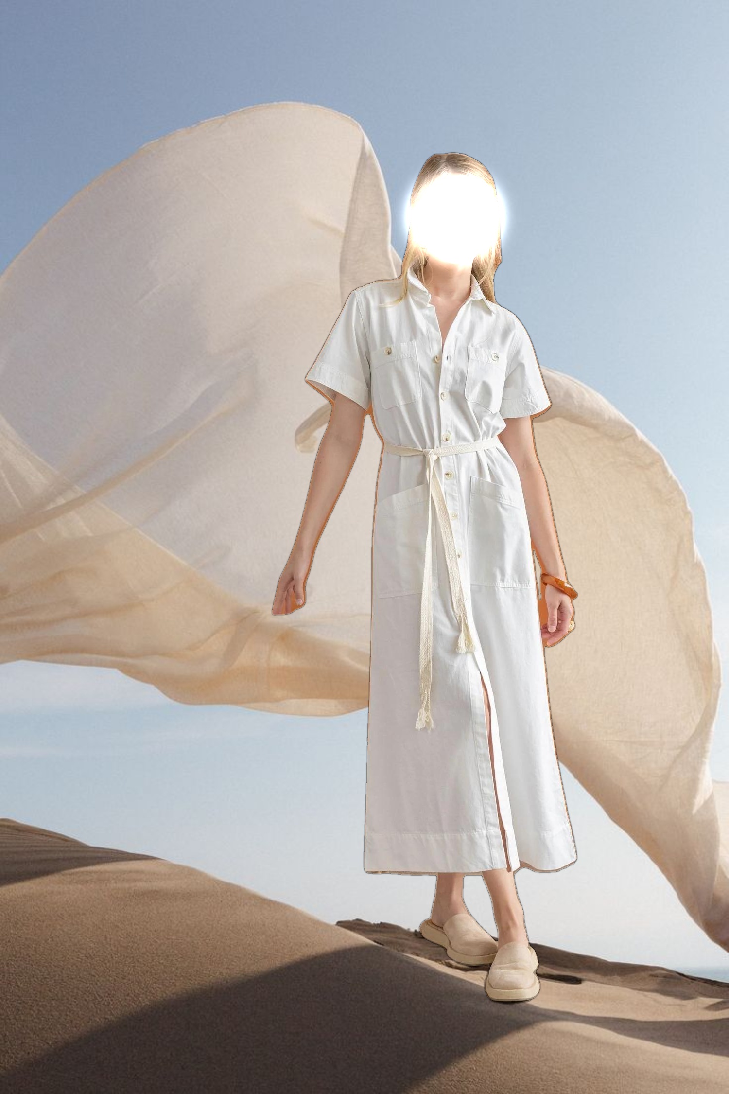 Short Sleeve Maxi Shirt Dress